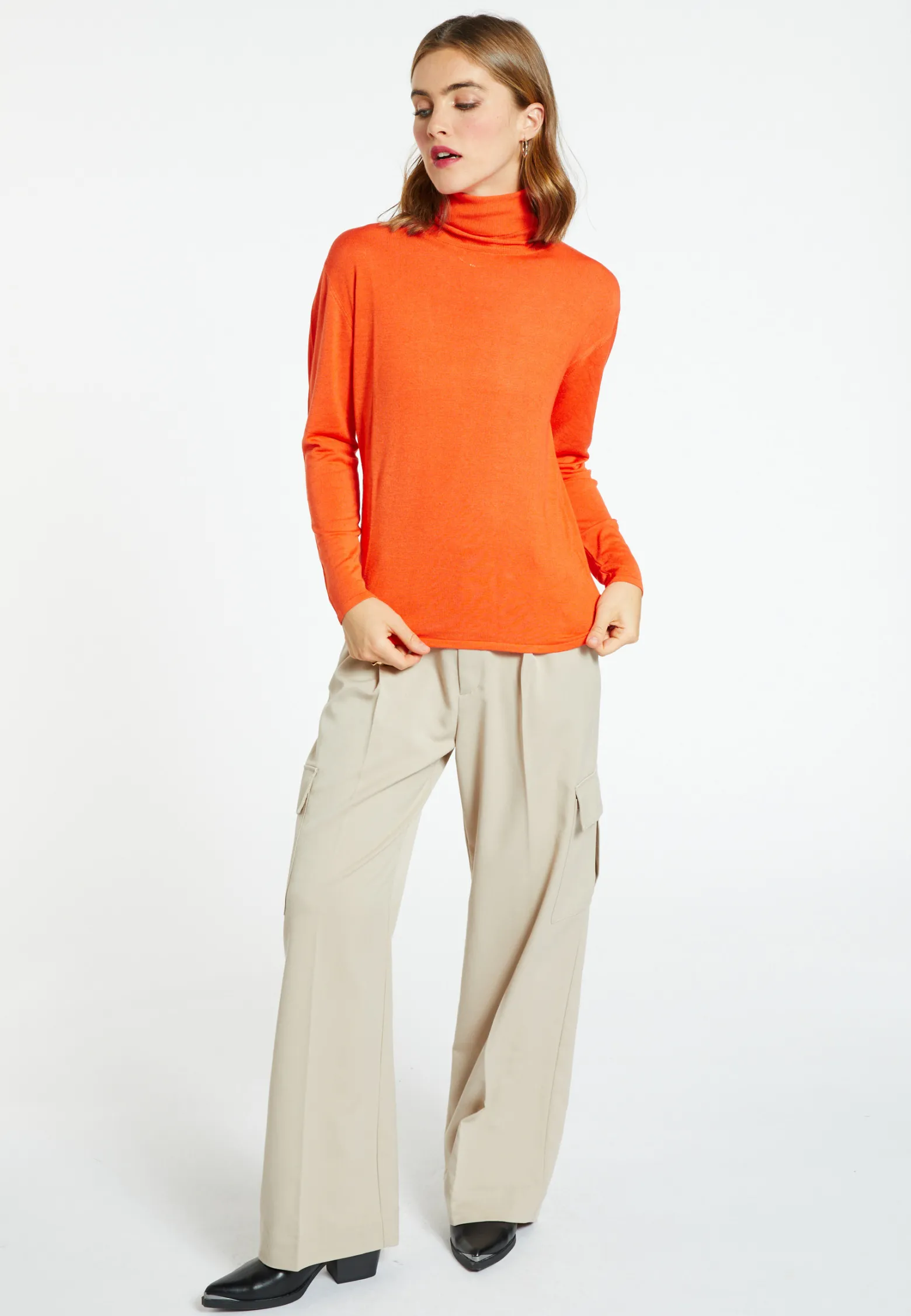 Montagut Bamboo cashmere turtleneck t-shirt - Aéris