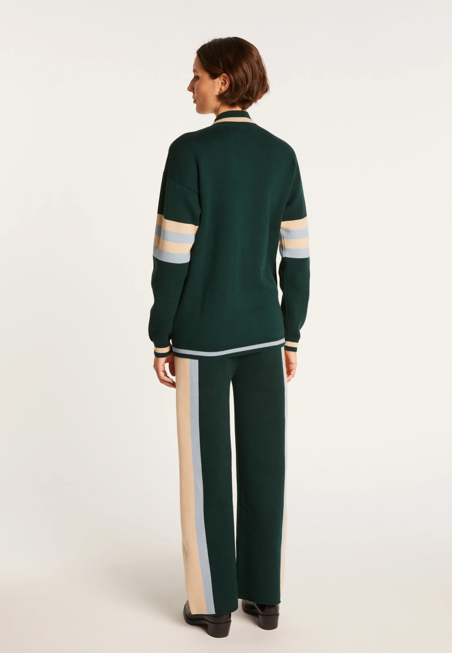 Montagut Baseball jacket in cotton cashmere - Perline