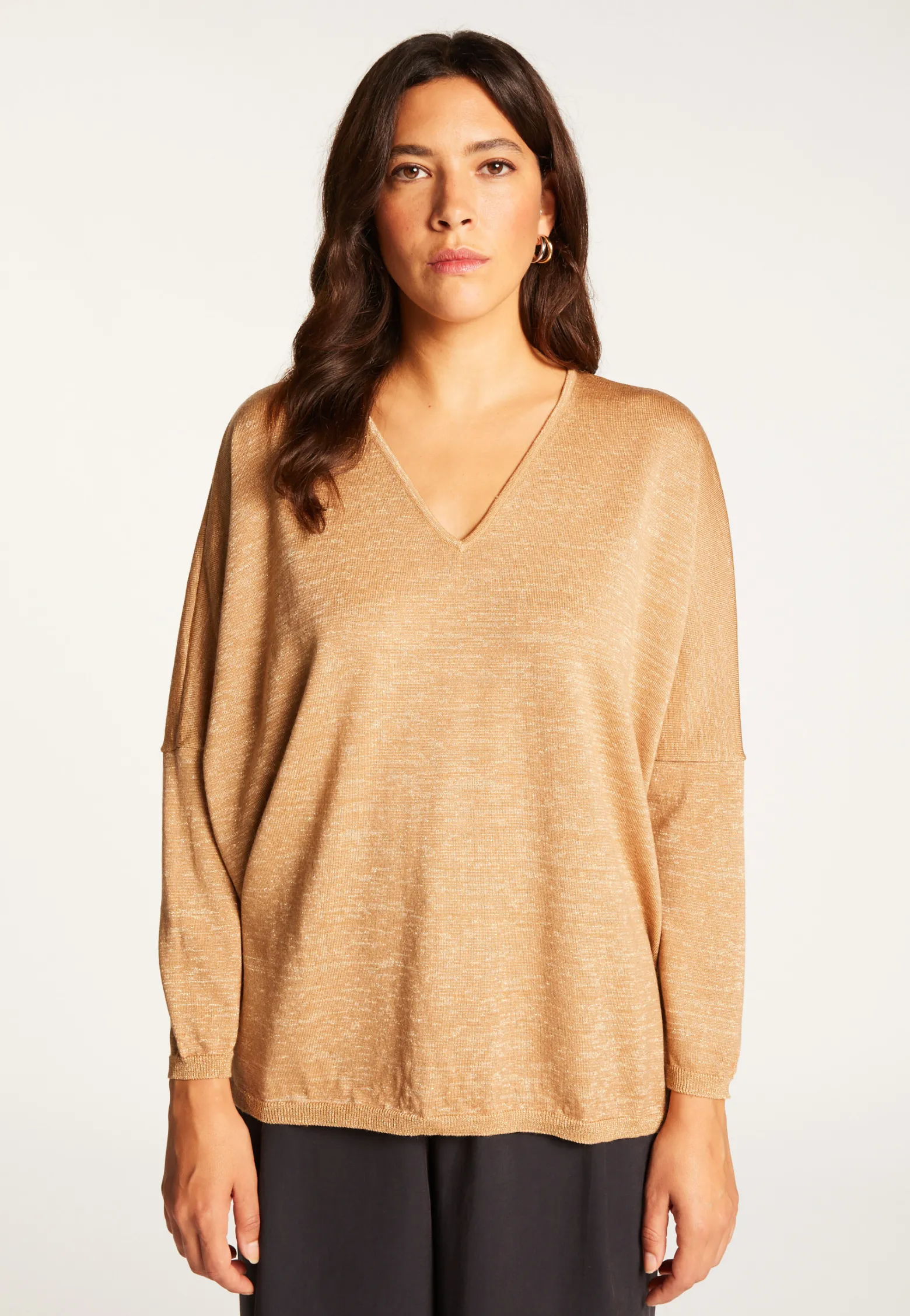 Montagut Batwing sleeve wool and lurex sweater - Boxe Lux