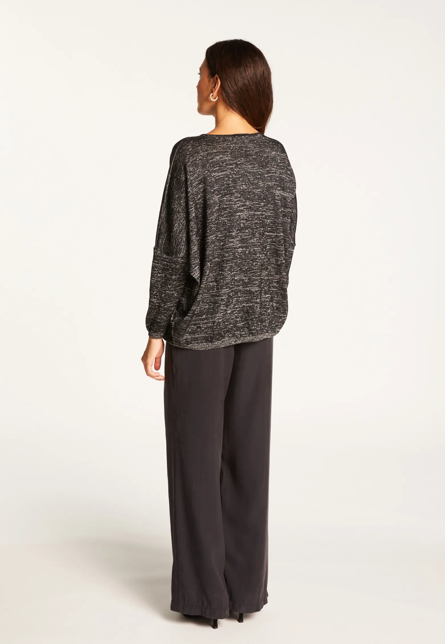 Montagut Batwing sleeve wool and lurex sweater - Boxe Lux