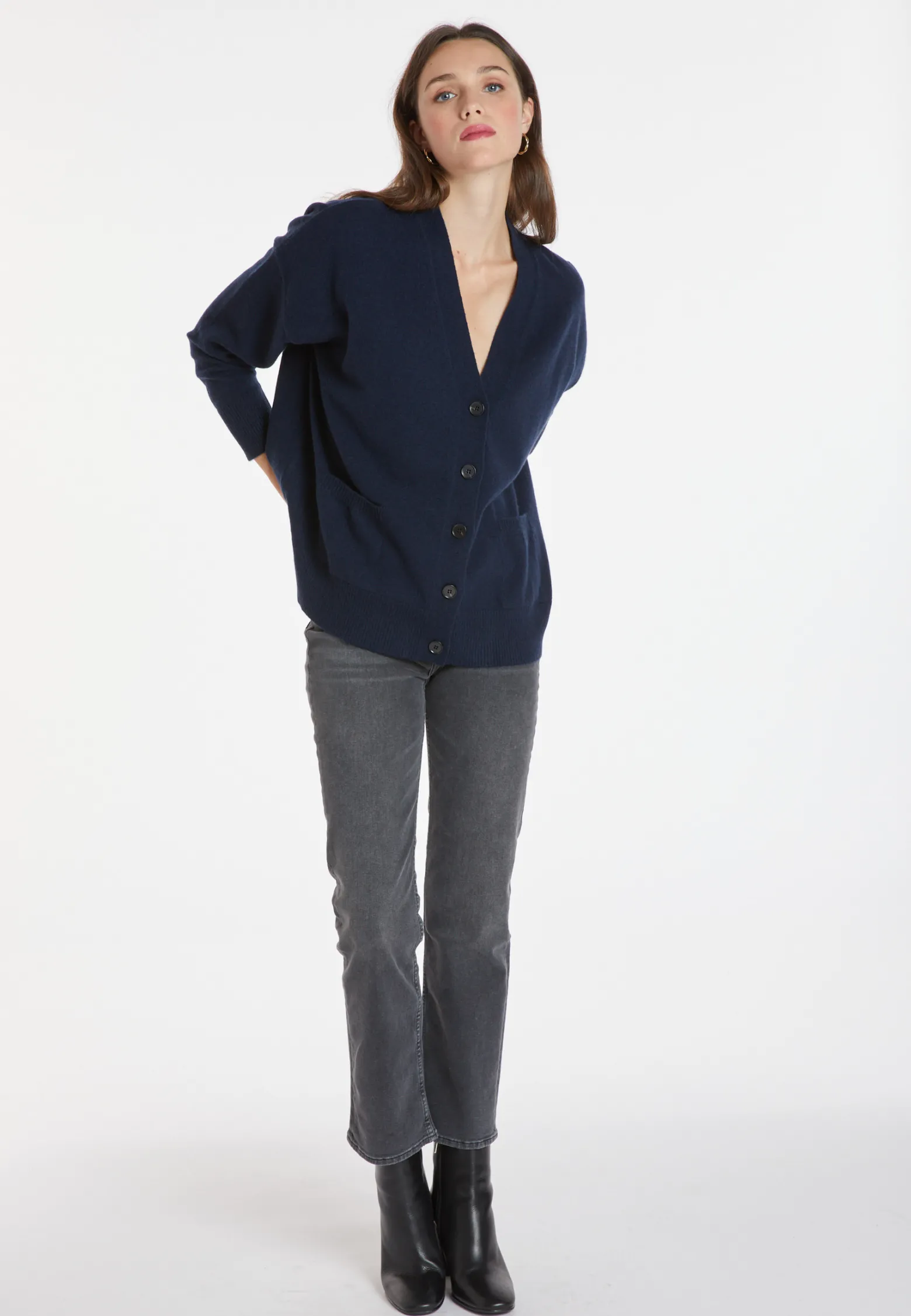 Montagut Button-down cashmere cardigan with pockets - Ariel