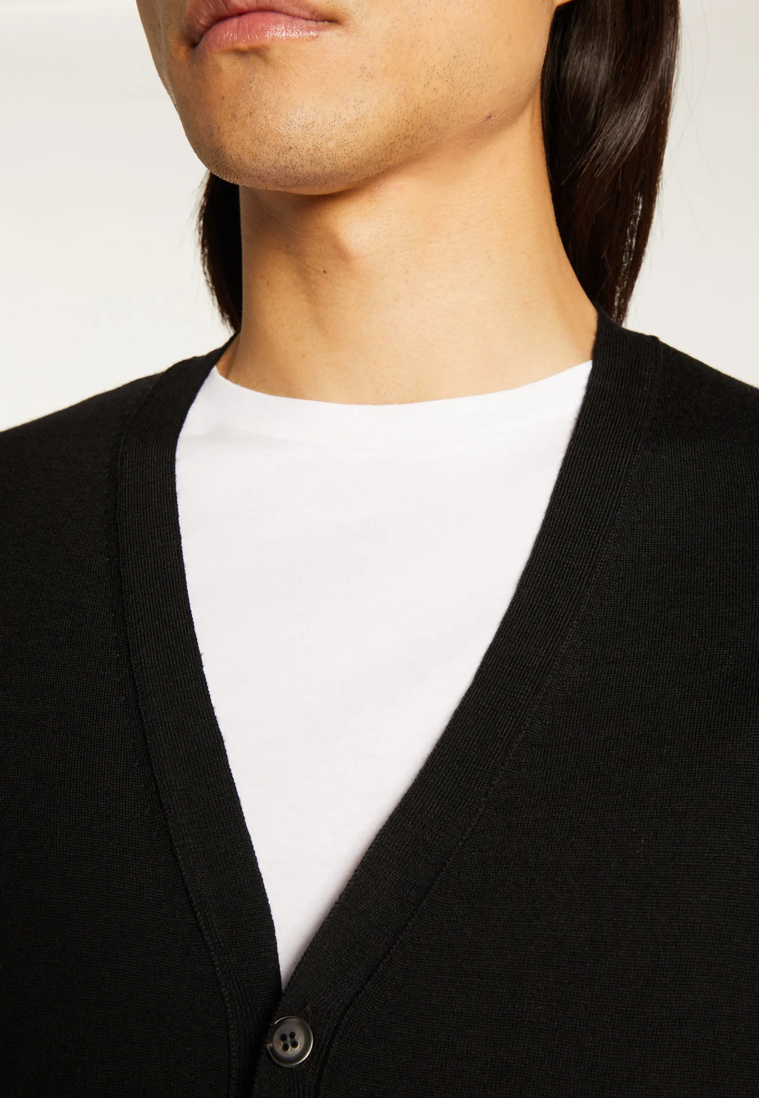 Montagut Buttoned cardigan with logo in merino wool - Etienne