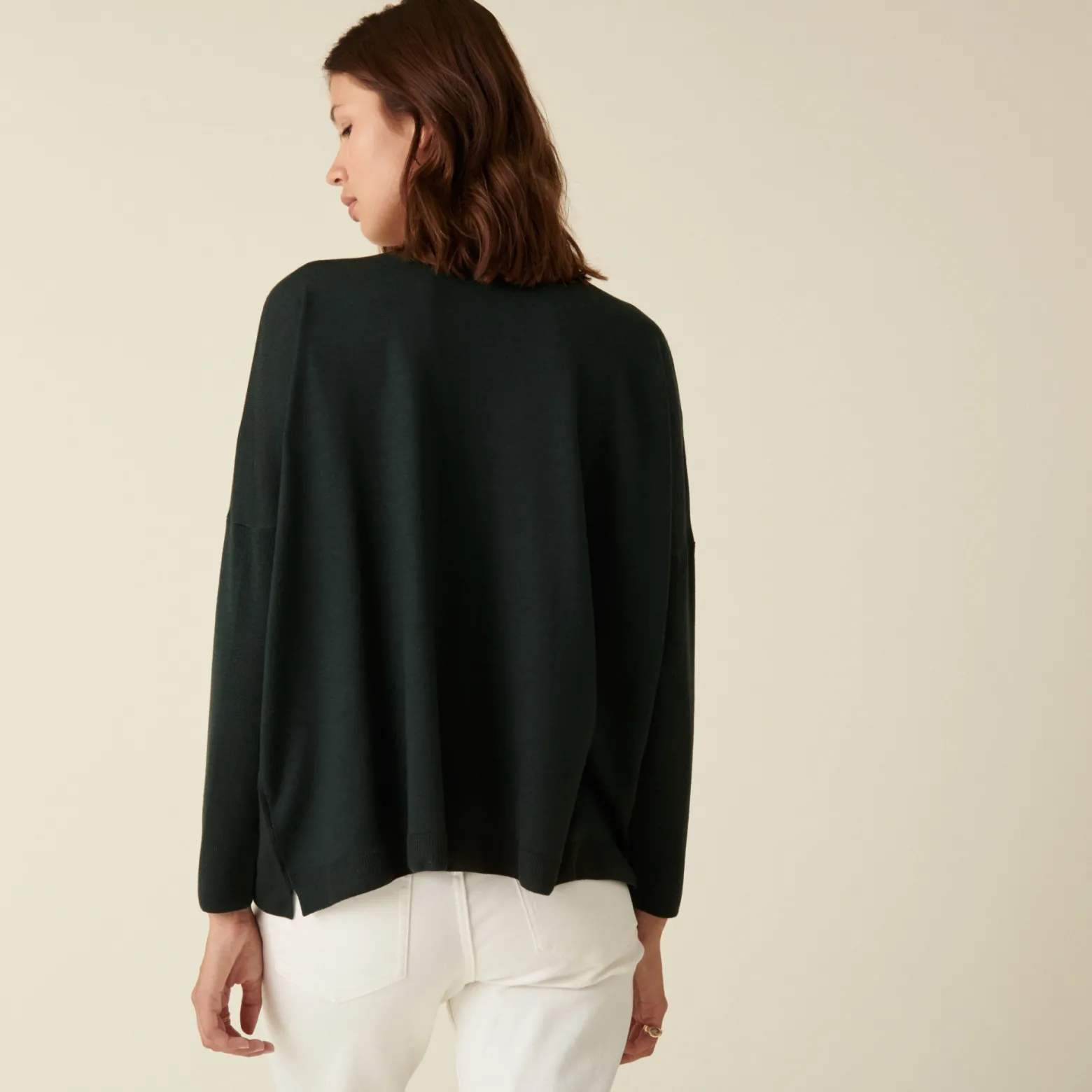 Montagut Buttoned cardigan with pockets in merino wool - Ava