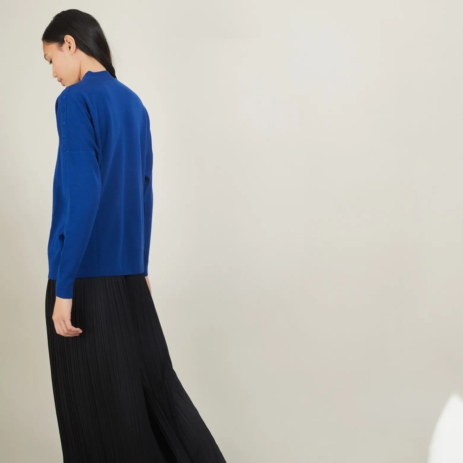Montagut Buttoned shoulder wool sweater - Gipsy