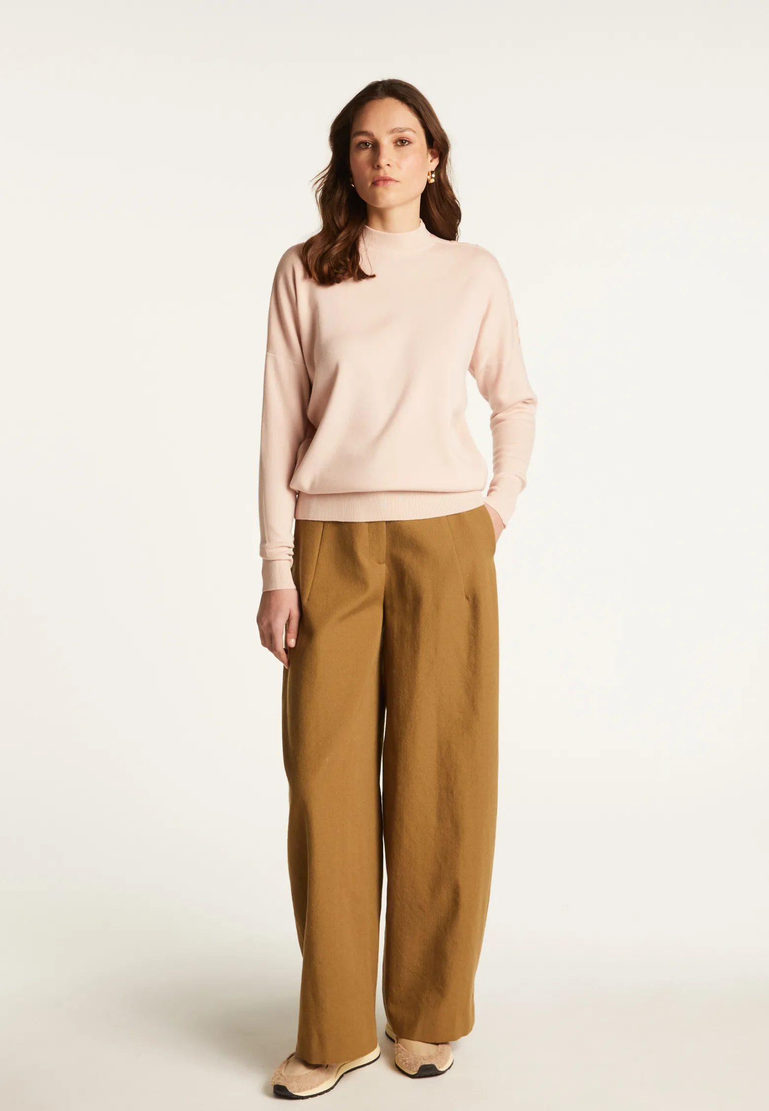 Montagut Buttoned shoulder wool sweater - Gipsy