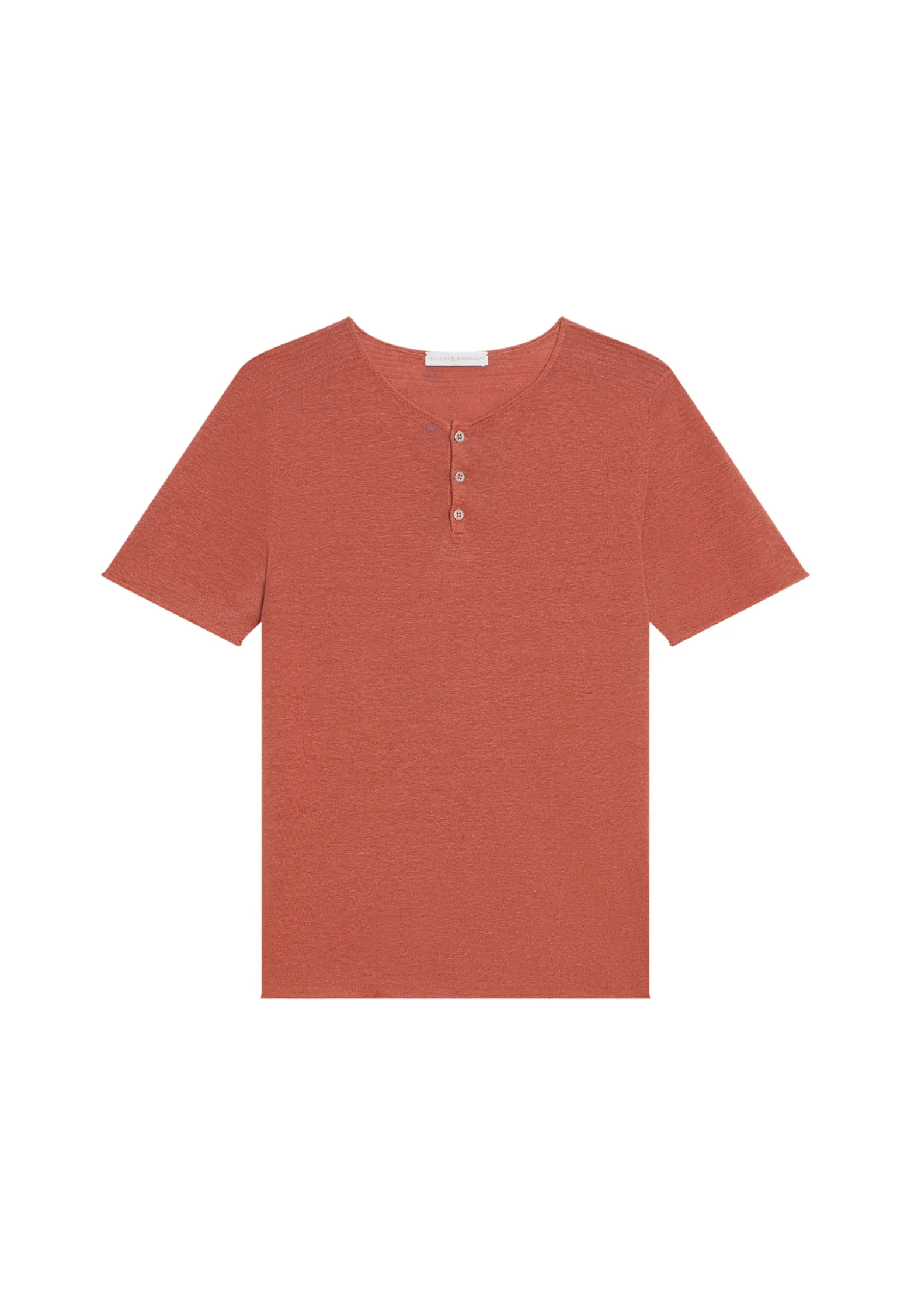 Montagut Button-neck T-shirt - LEONCE