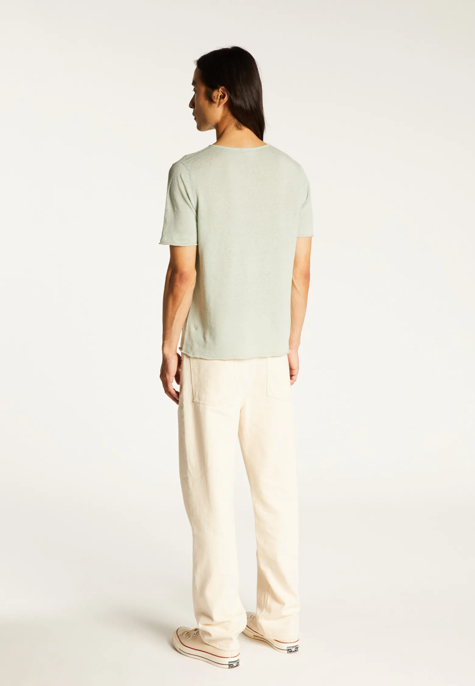 Montagut Button-neck T-shirt - LEONCE