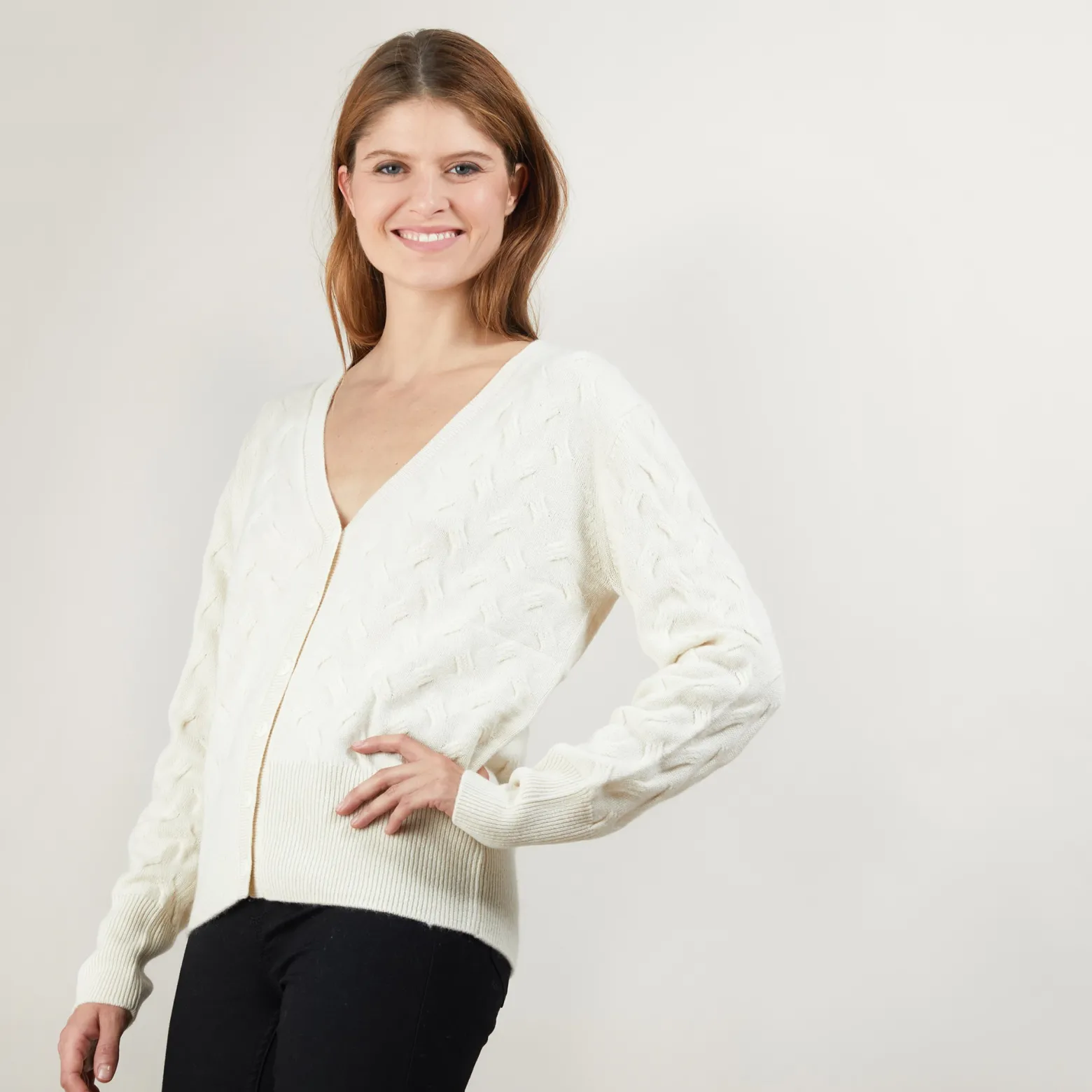 Montagut Cable-knit cashmere cardigan - Fiona