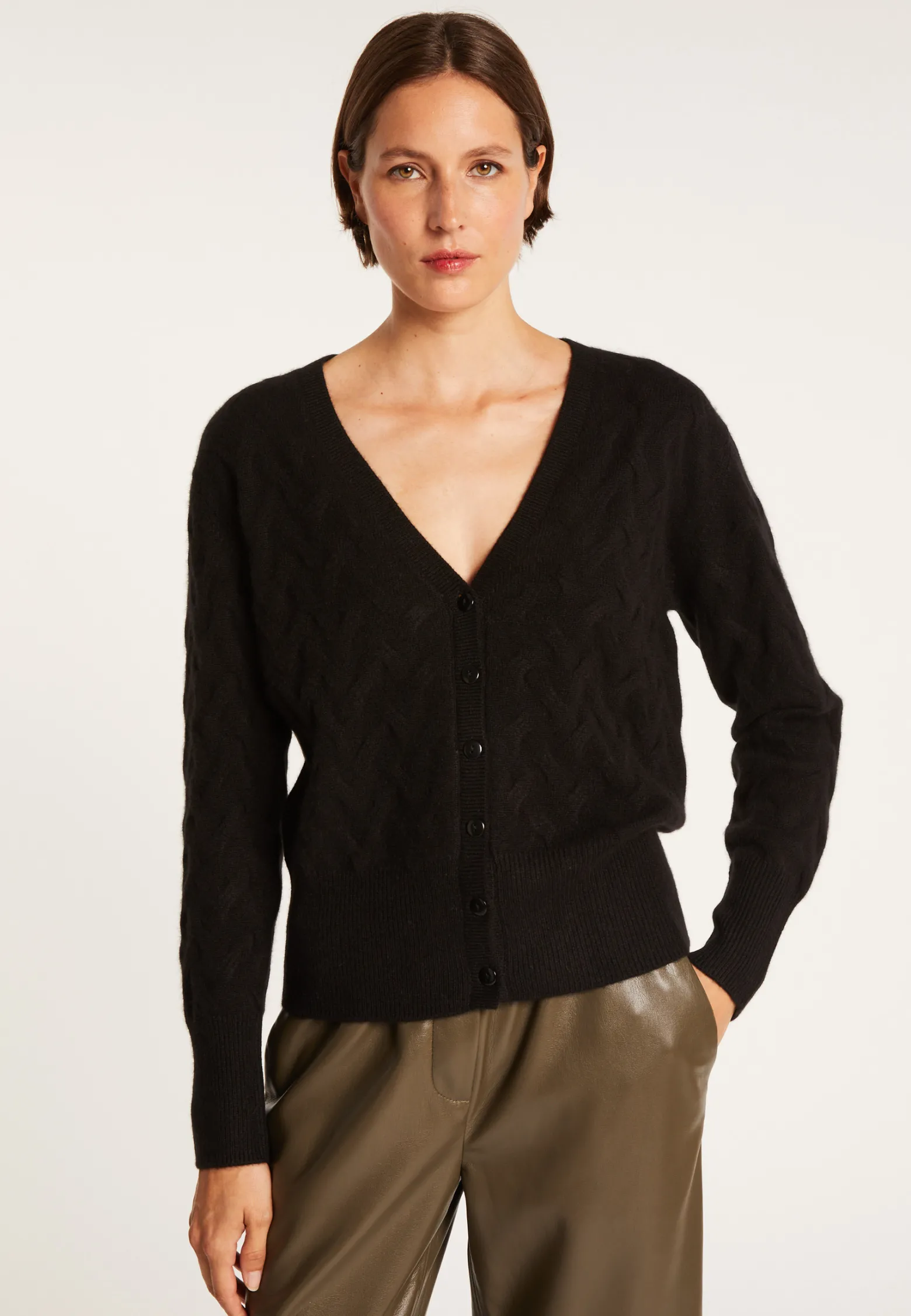 Montagut Cable-knit cashmere cardigan - Fiona