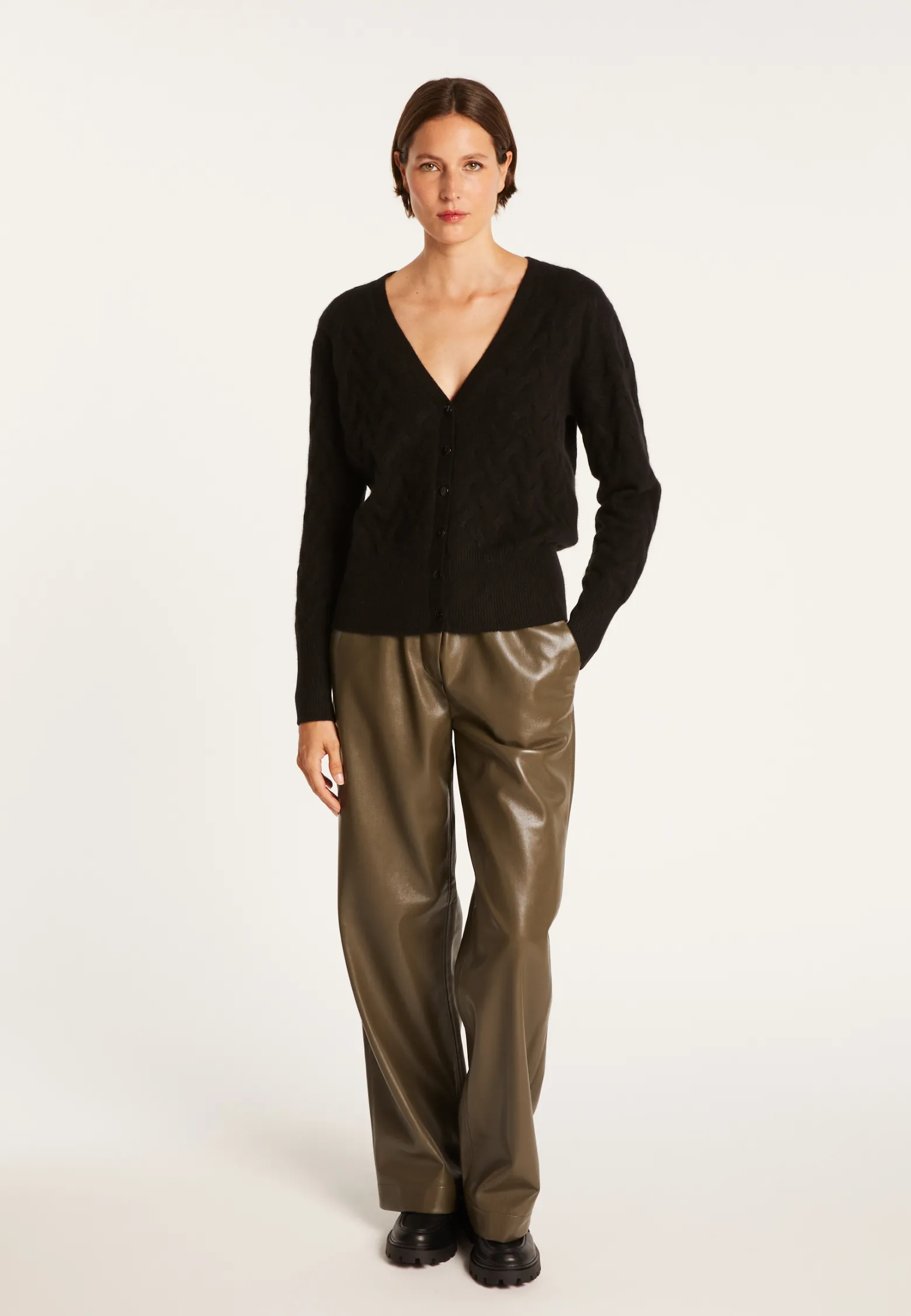 Montagut Cable-knit cashmere cardigan - Fiona