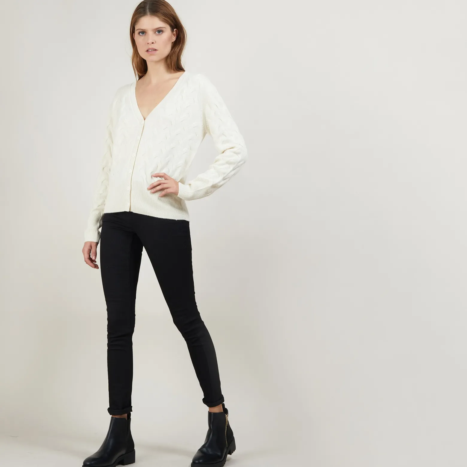 Montagut Cable-knit cashmere cardigan - Fiona