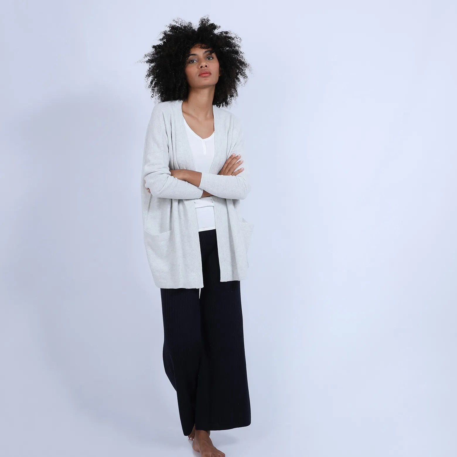 Montagut Cashmere cardigan with pockets - Hazel
