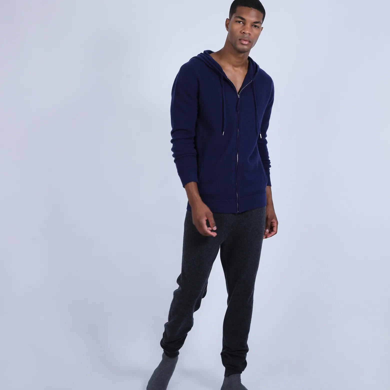 Montagut Cashmere Hooded Zip Sweatshirt - Owen