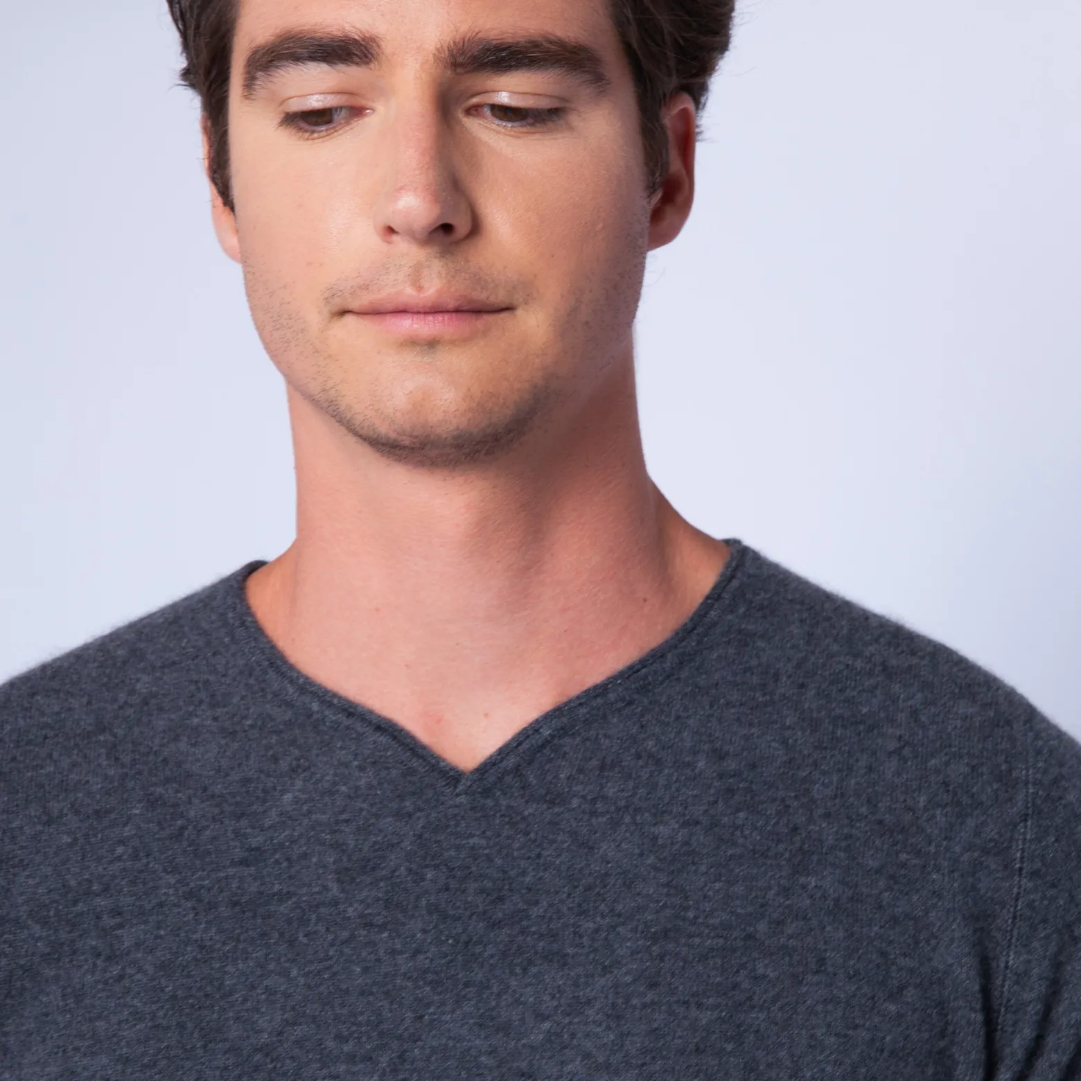 Montagut Cashmere jumper with grandad neckline - Olivier