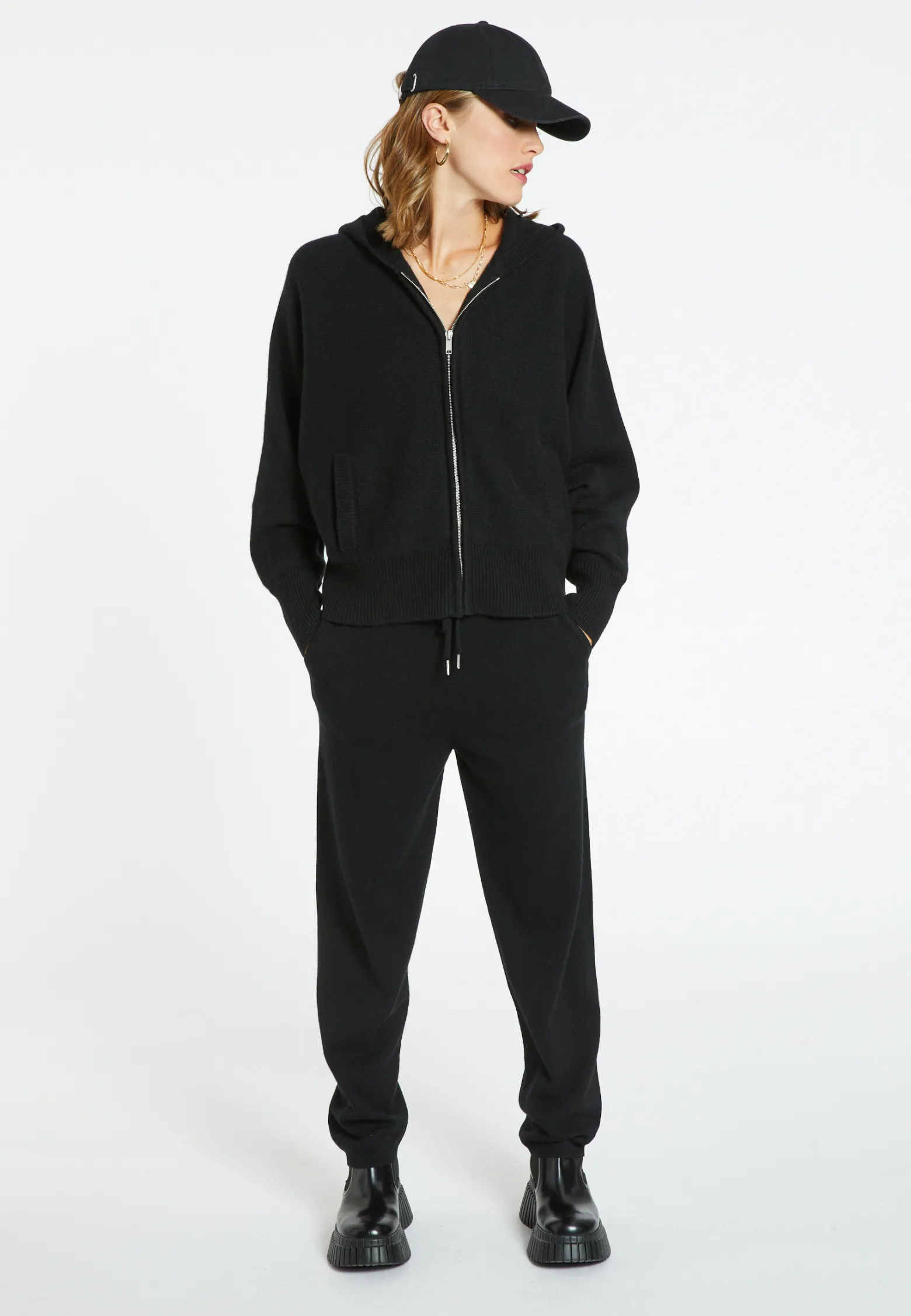 Montagut Cashmere zipped hooded jacket - Gabien