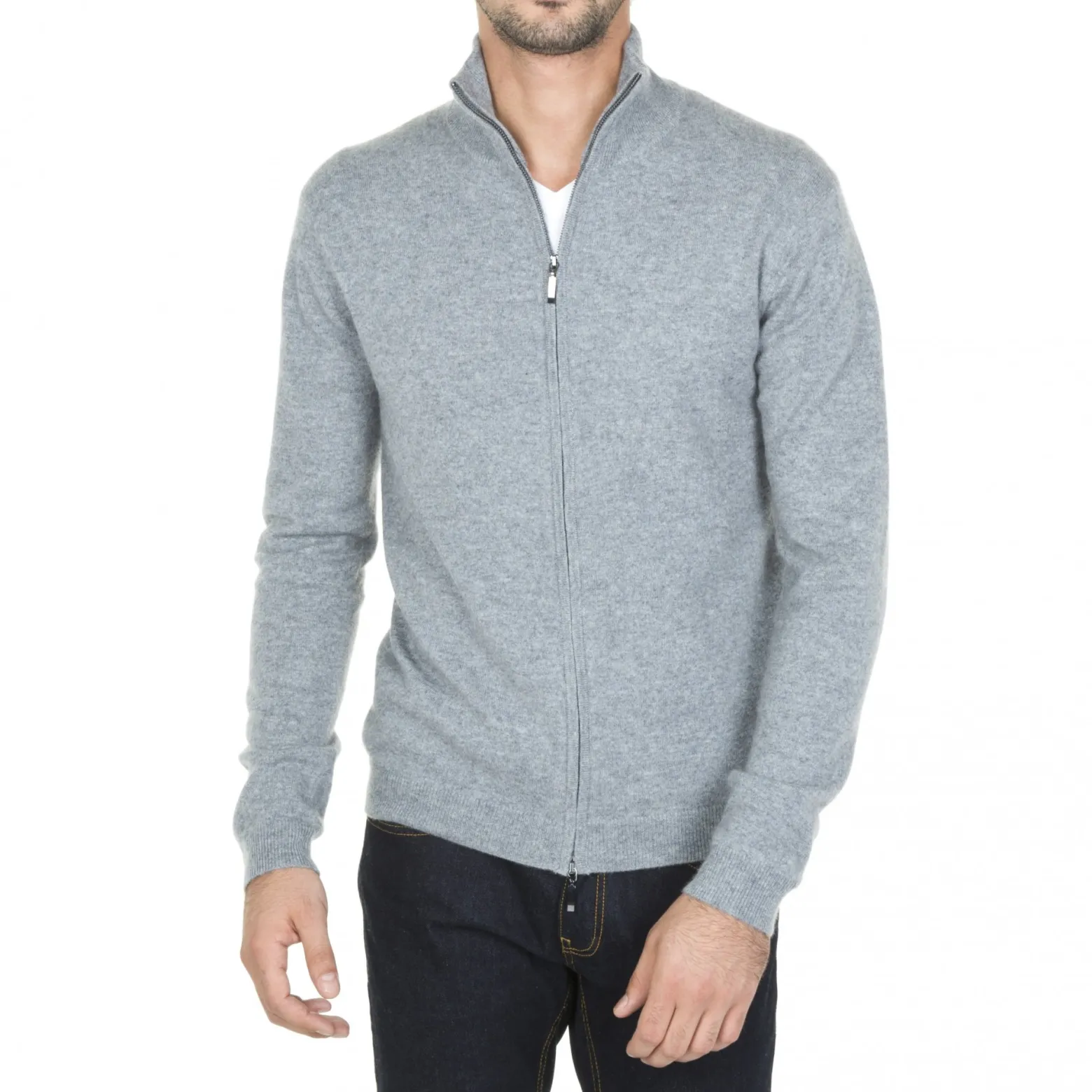 Montagut Cashmere zipper waistcoat without pockets - Marc Antoine