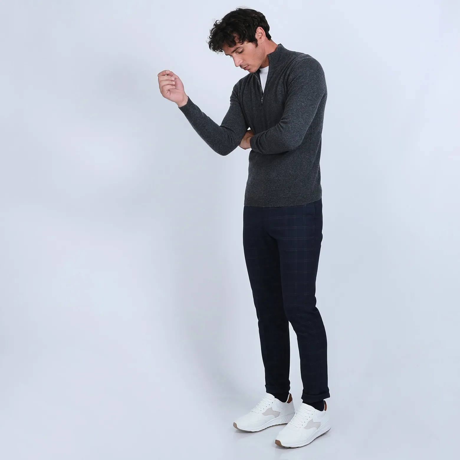 Montagut Cashmere zip-up 2-ply jumper - Emile