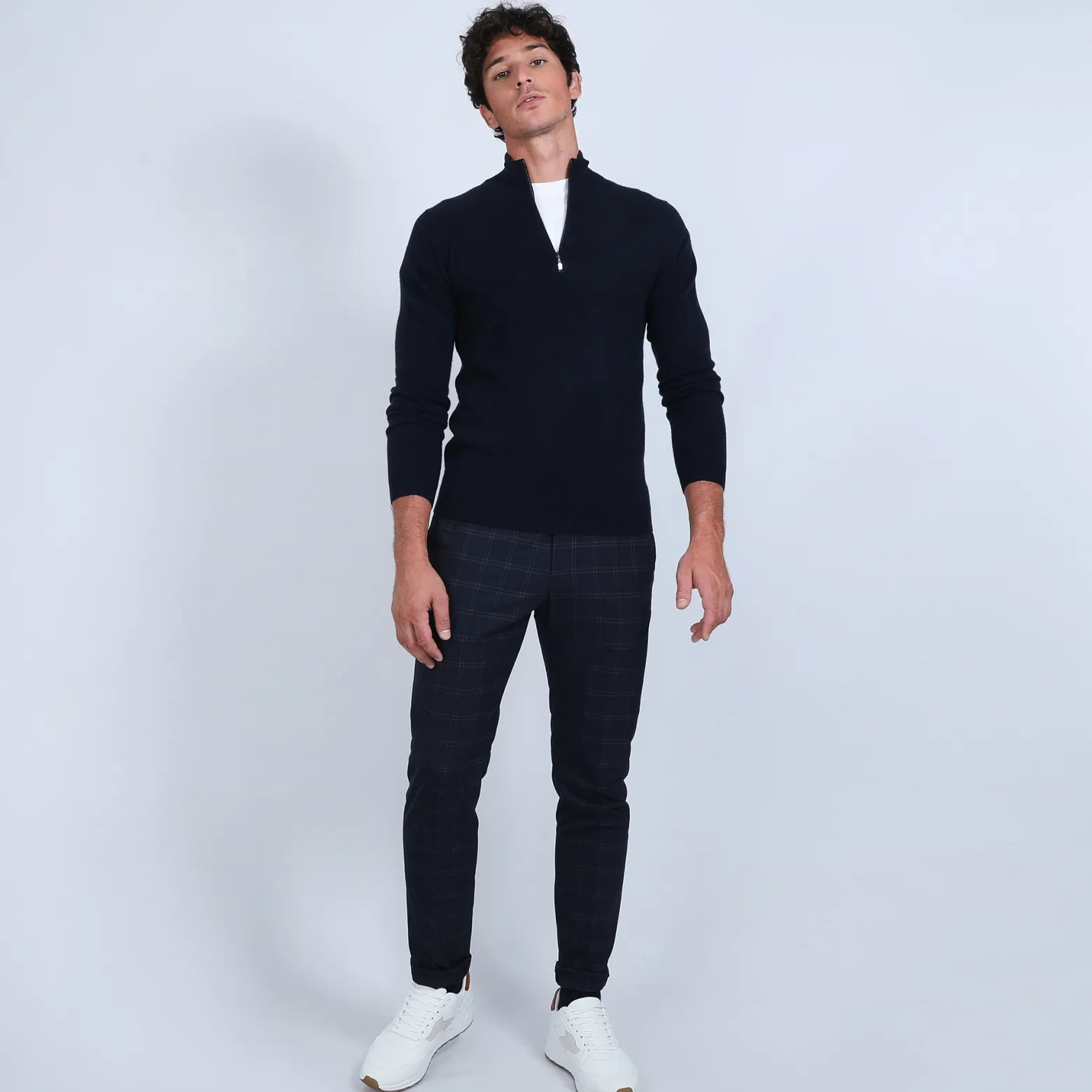 Montagut Cashmere zip-up 2-ply jumper - Emile