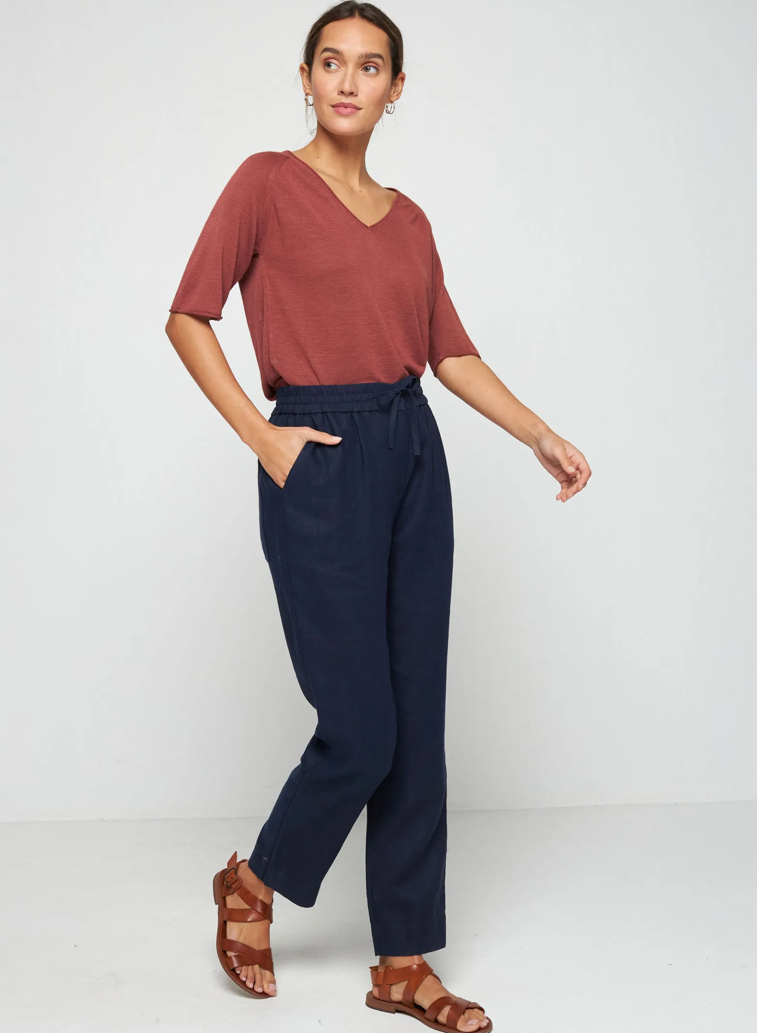 Montagut Casual linen pants - Toscane
