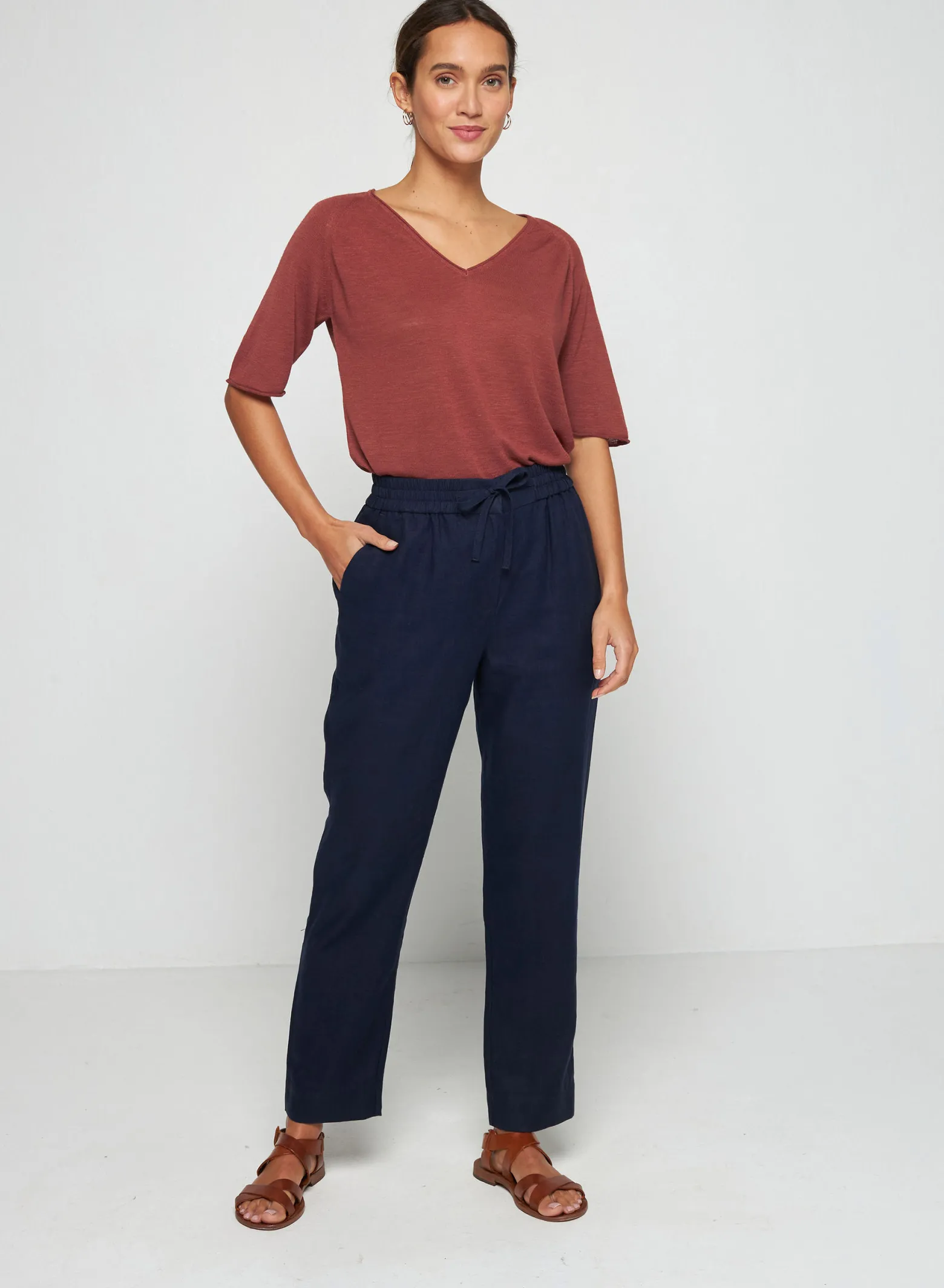 Montagut Casual linen pants - Toscane