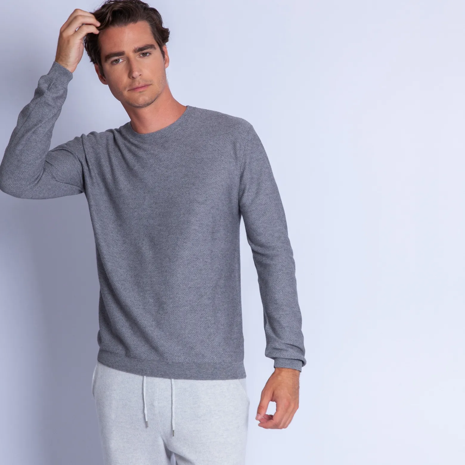 Montagut Cotton and cashmere crew neck jumper - Hizoka