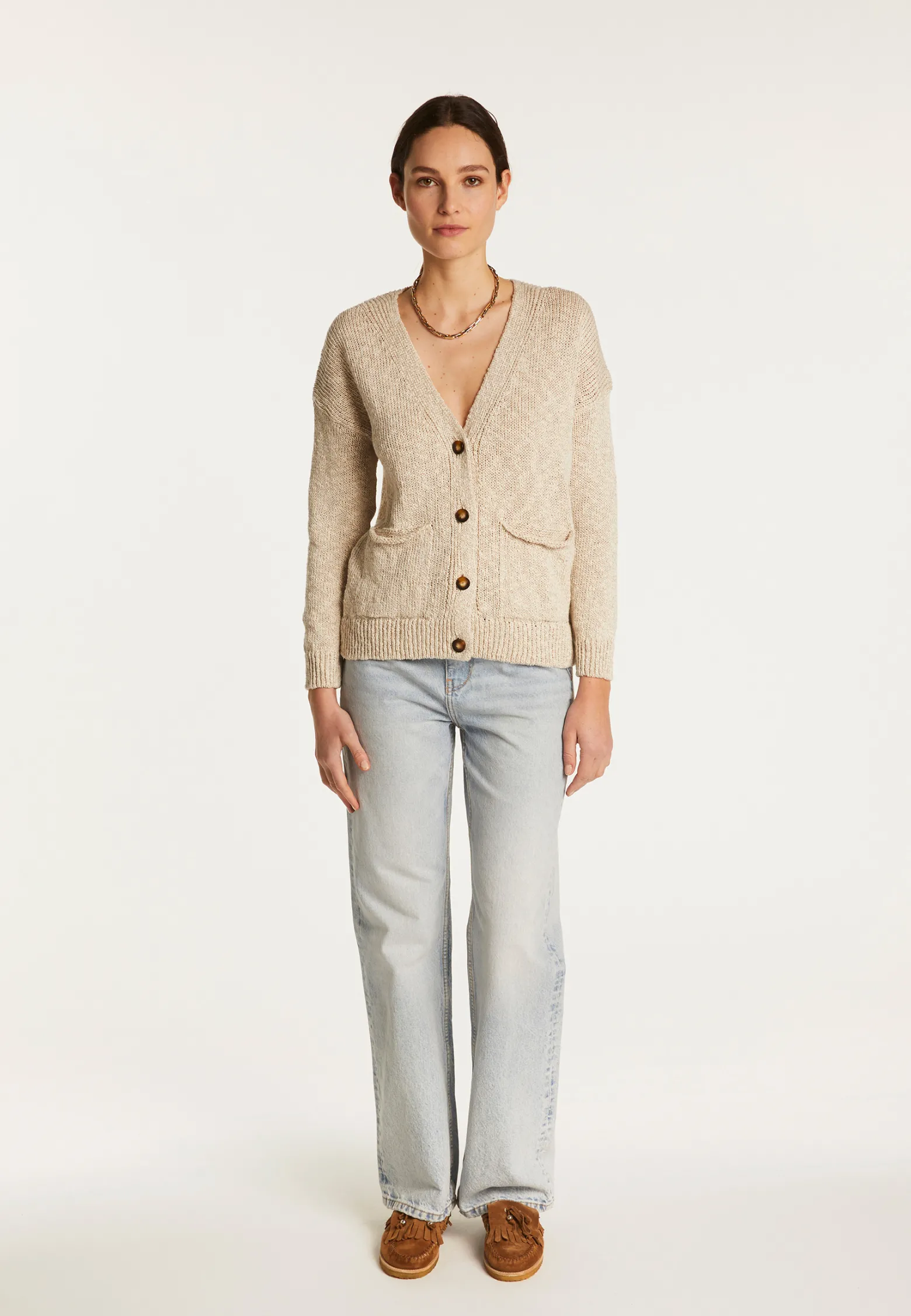 Montagut Cotton and linen cardigan - Naïs