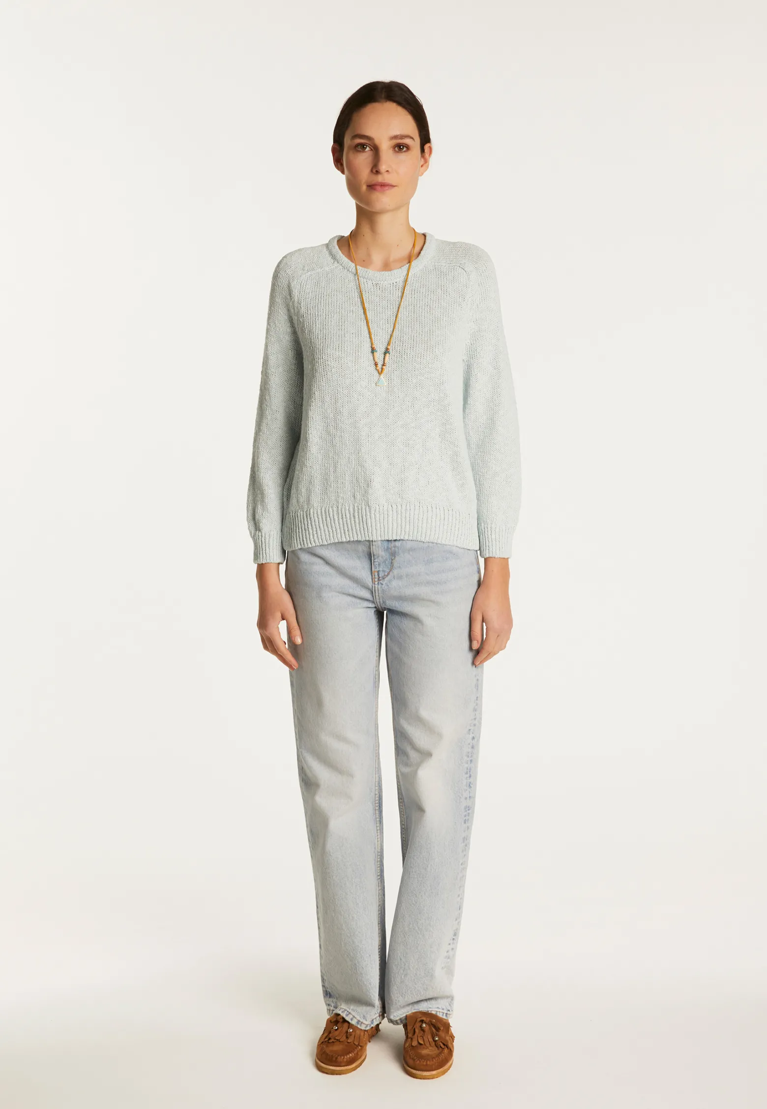 Montagut Cotton and linen crew neck sweater - Nicky