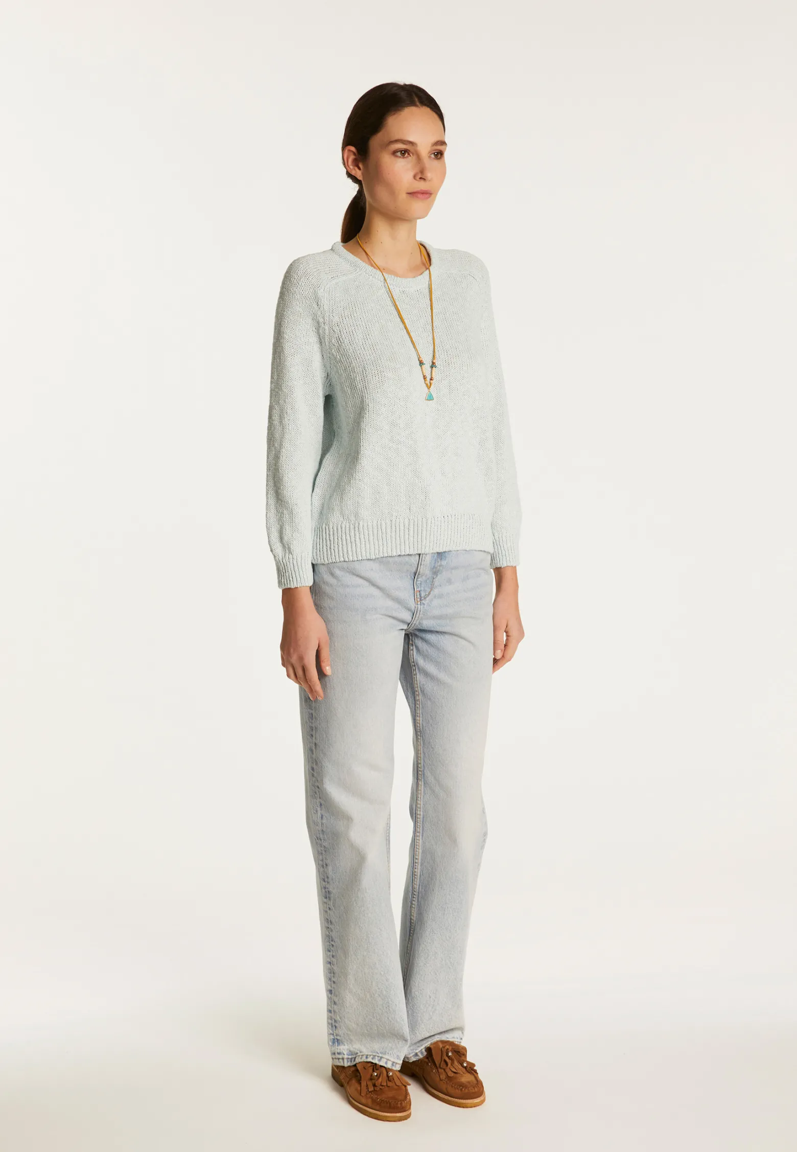 Montagut Cotton and linen crew neck sweater - Nicky