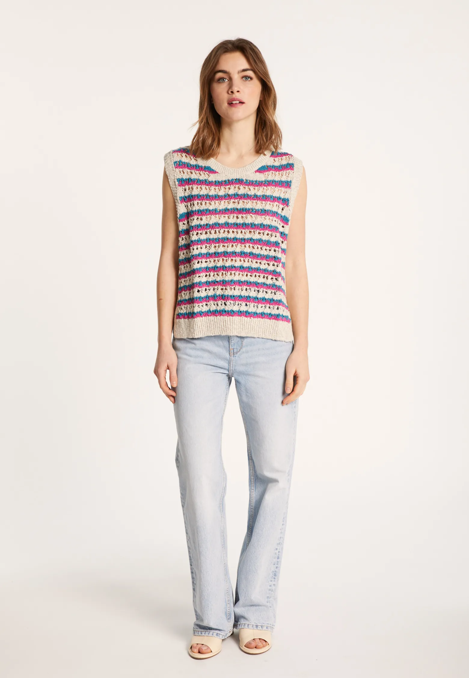 Montagut Cotton and Linen Tank Top - Naomie