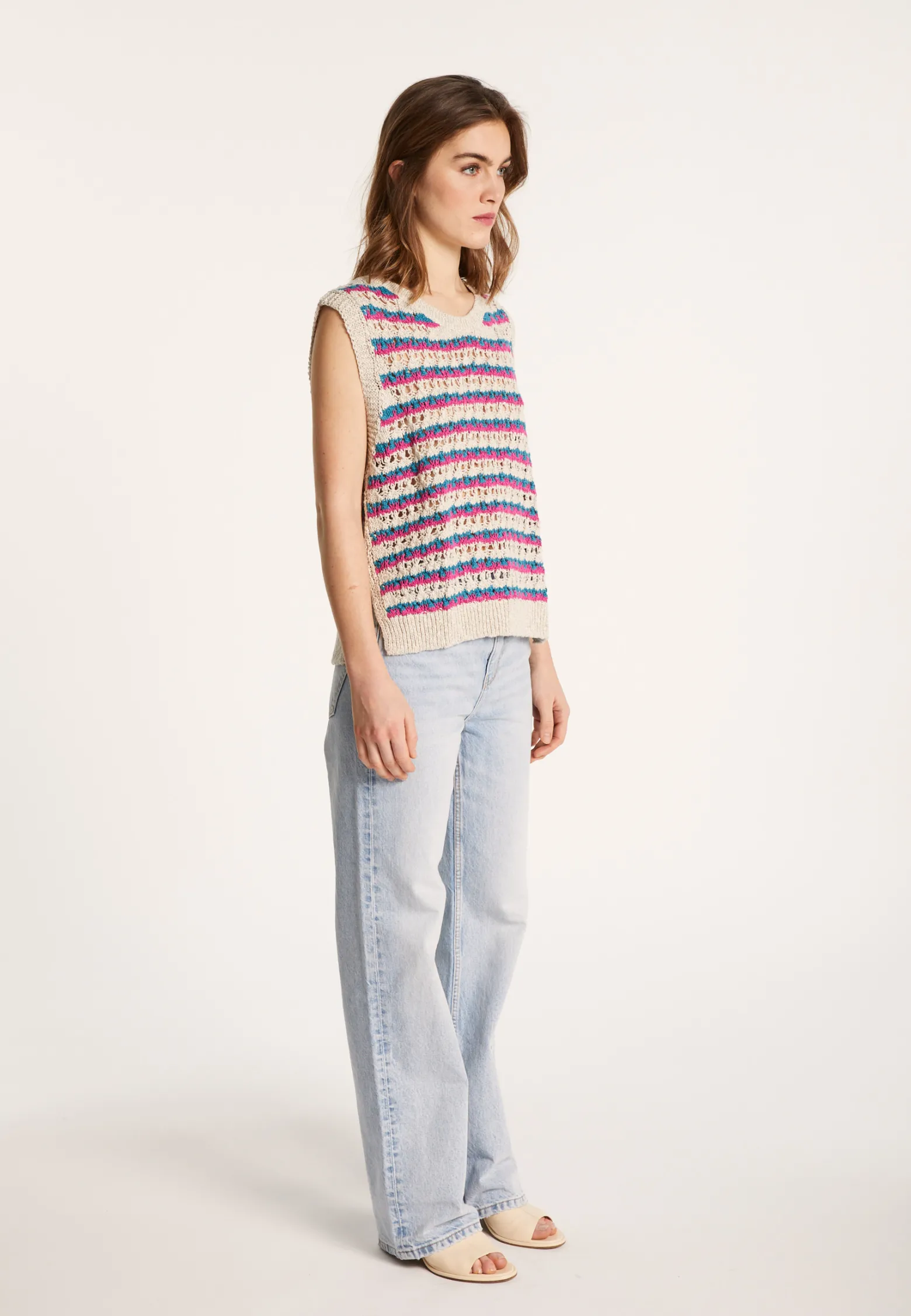 Montagut Cotton and Linen Tank Top - Naomie