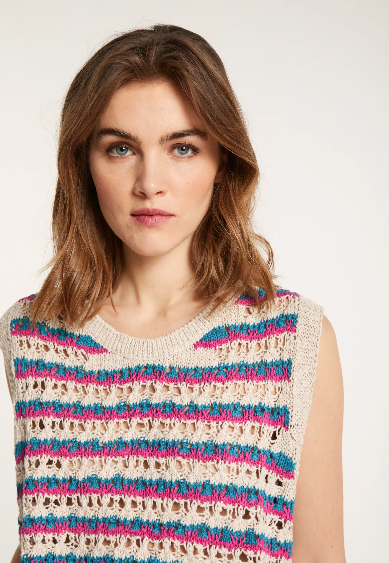 Montagut Cotton and Linen Tank Top - Naomie