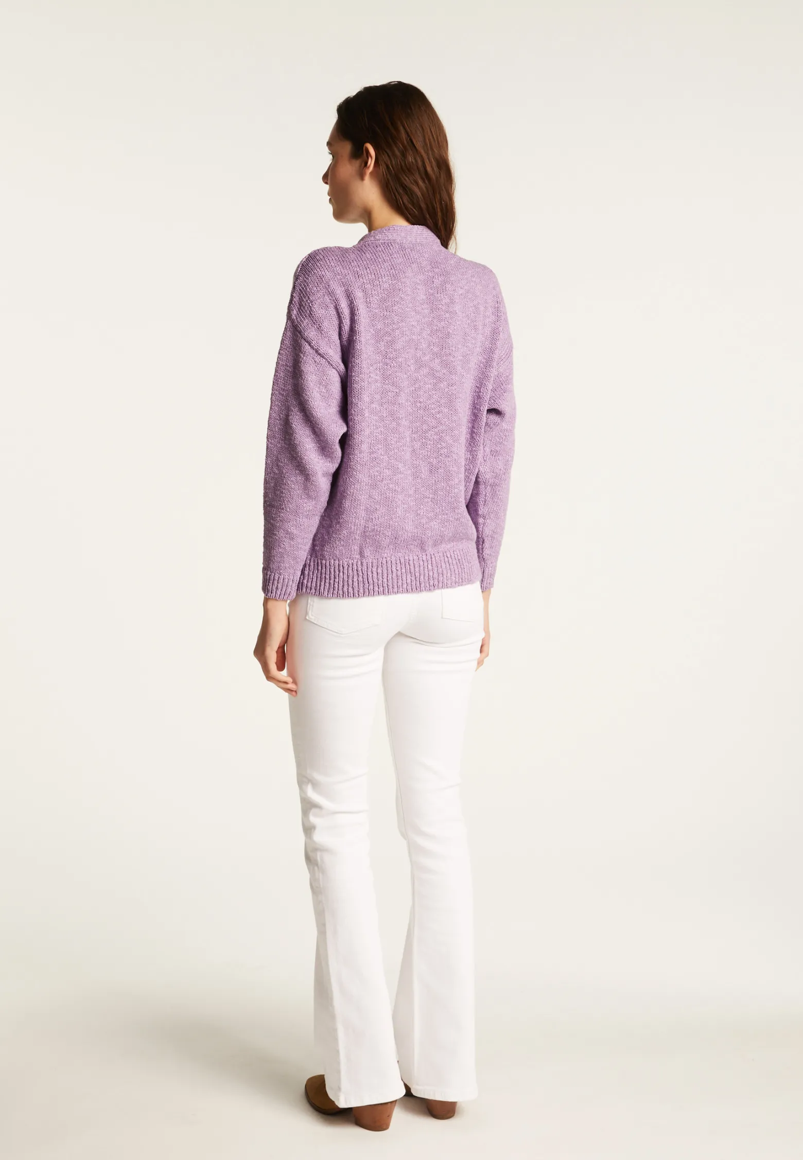 Montagut Cotton and linen V-neck cardigan - Thais