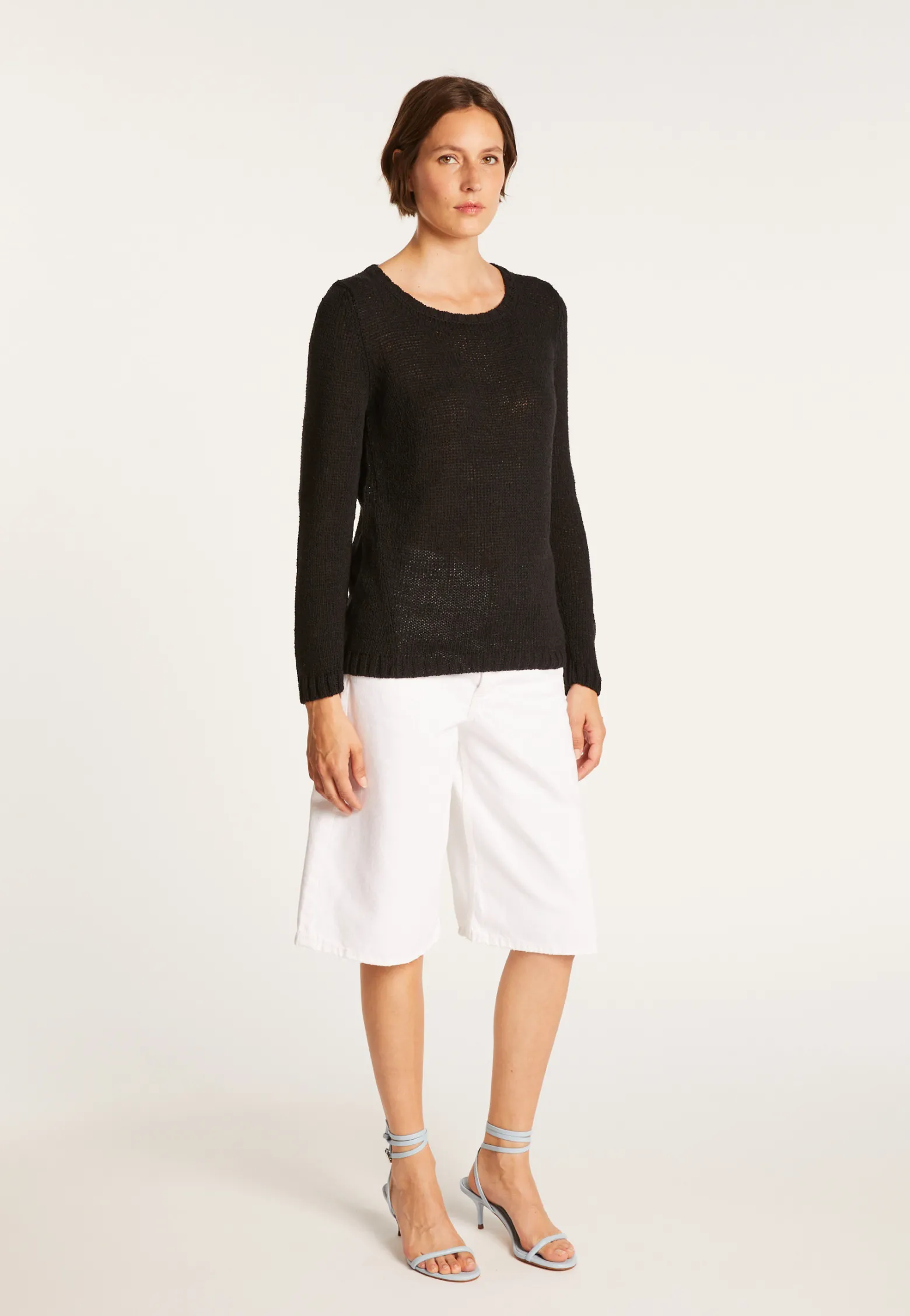 Montagut Cotton and wool silk round neck sweater - Benji