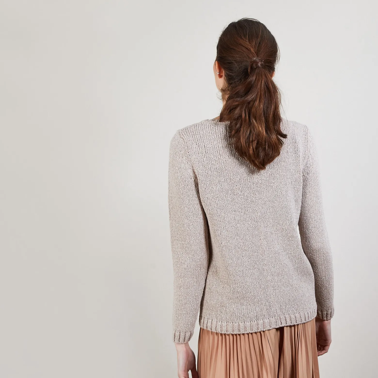 Montagut Cotton and wool silk round neck sweater - Benji