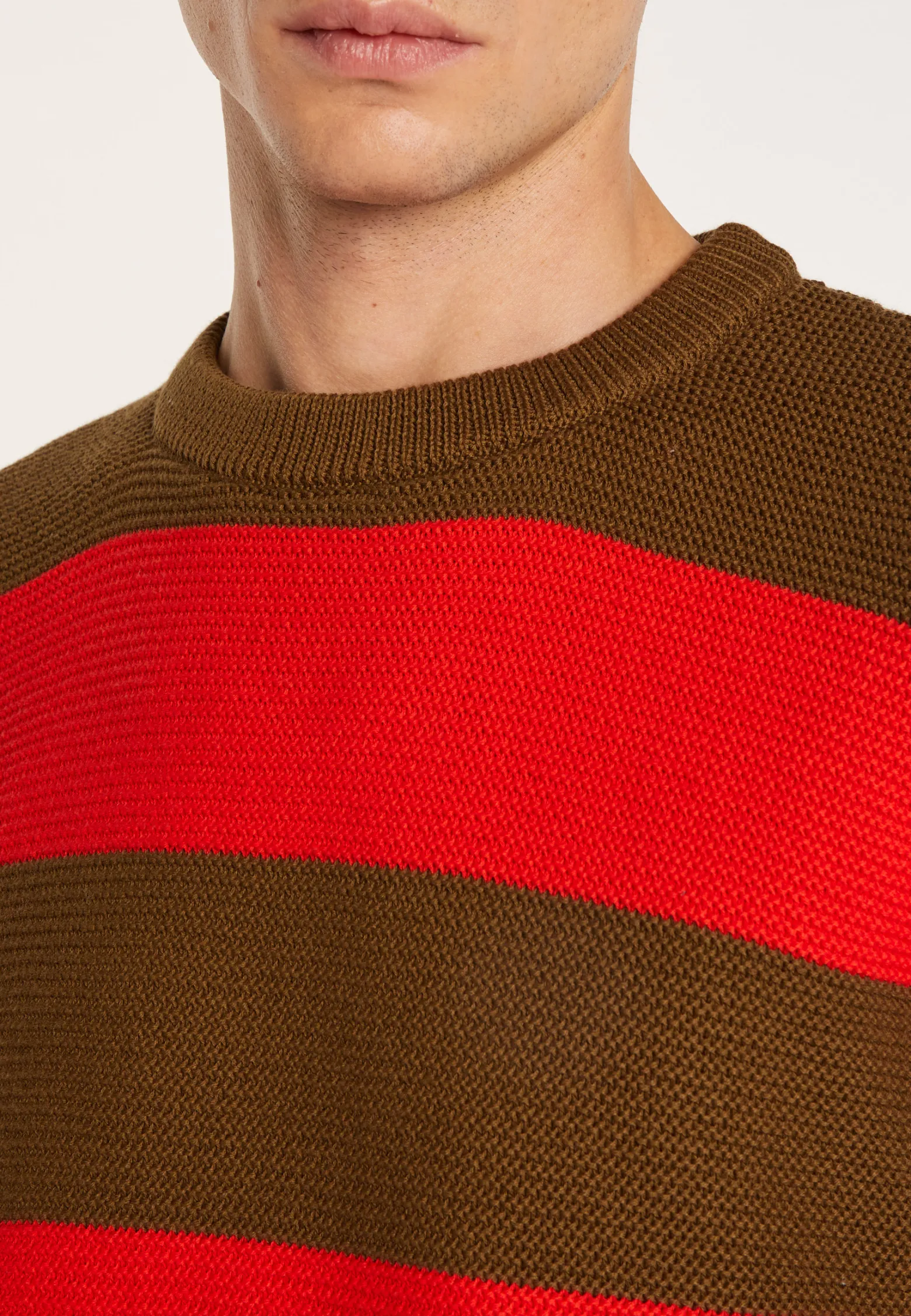 Montagut Cotton big stripes sweater - Rivage