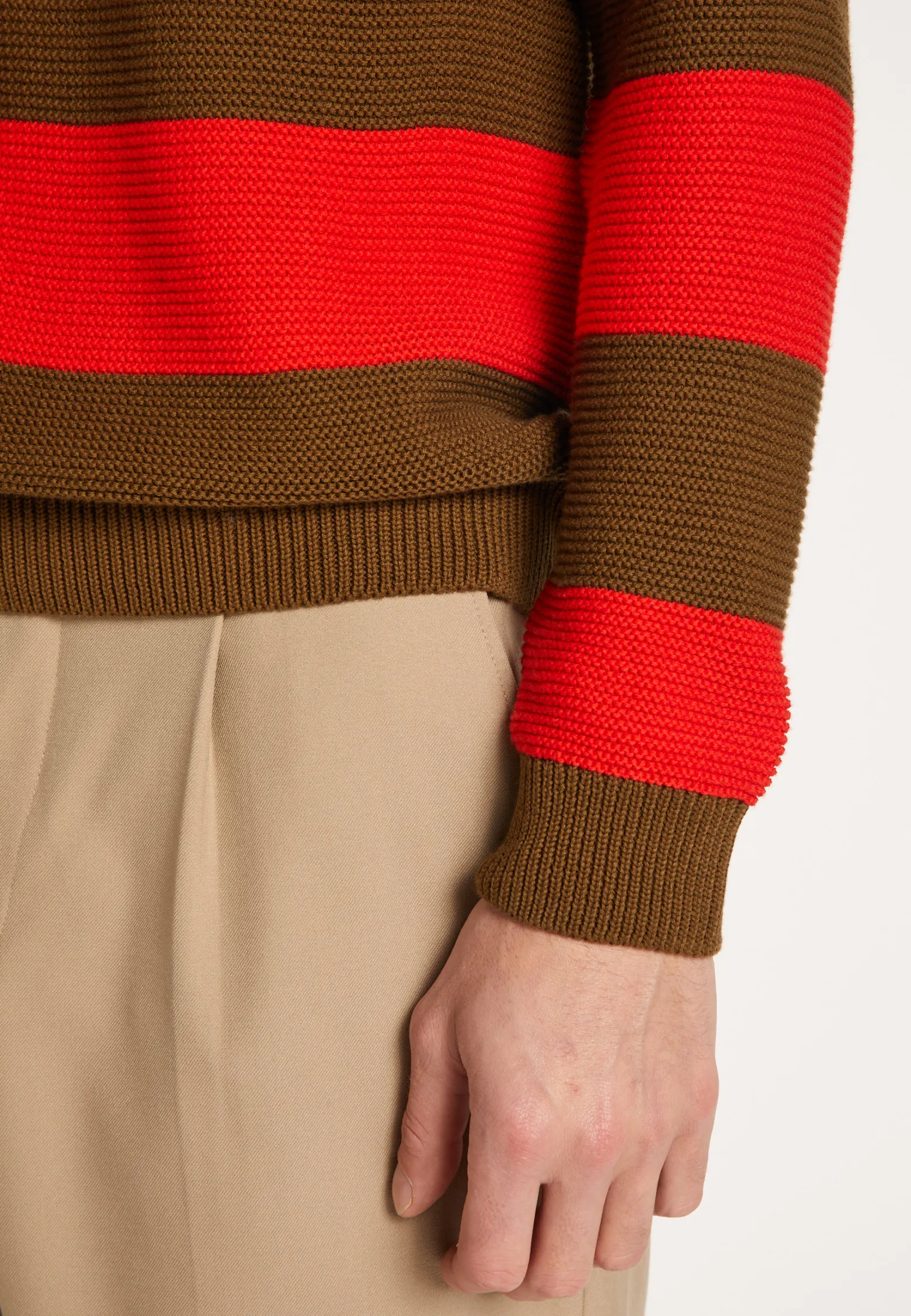 Montagut Cotton big stripes sweater - Rivage