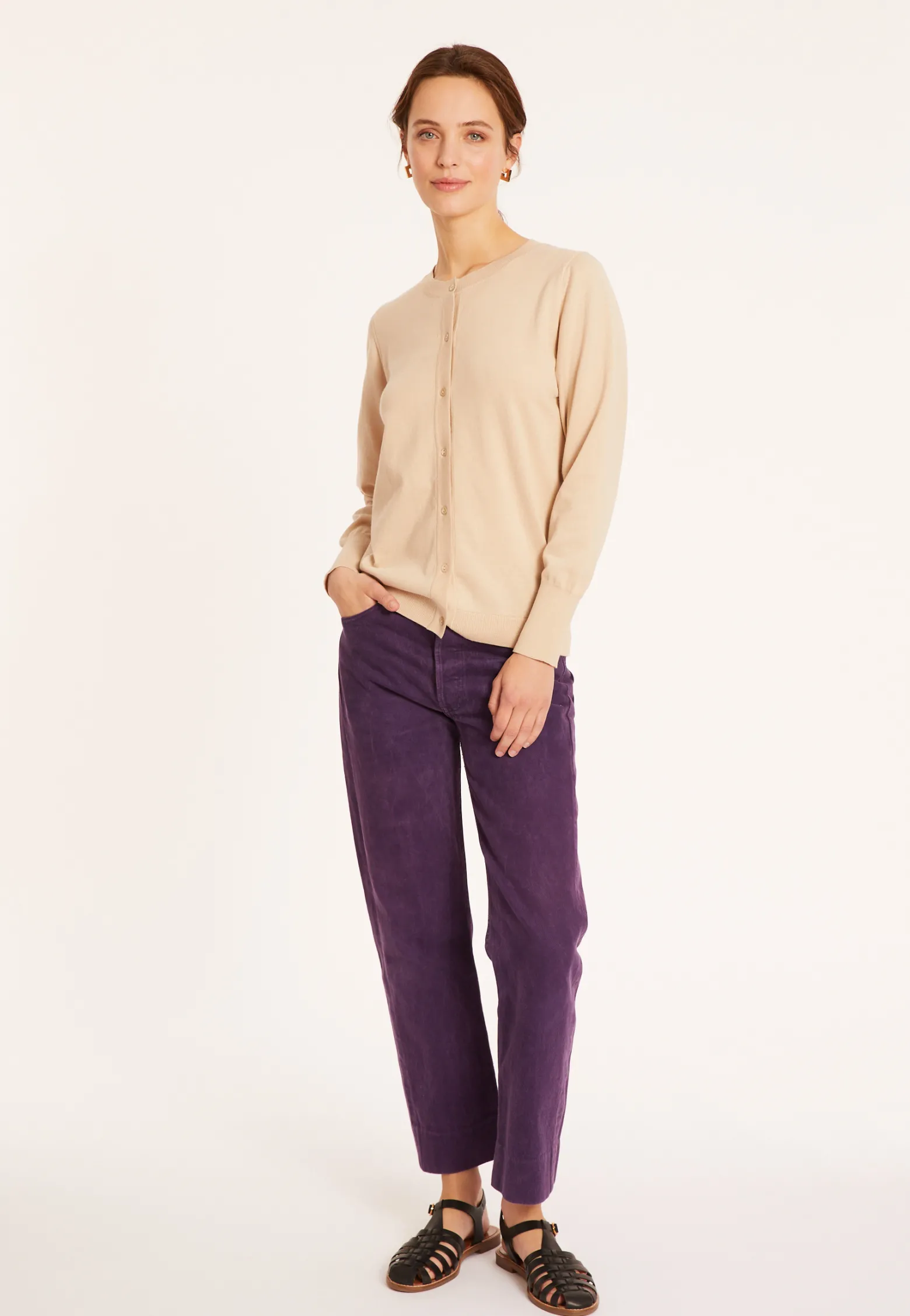 Montagut Cotton round neck cardigan - Manel