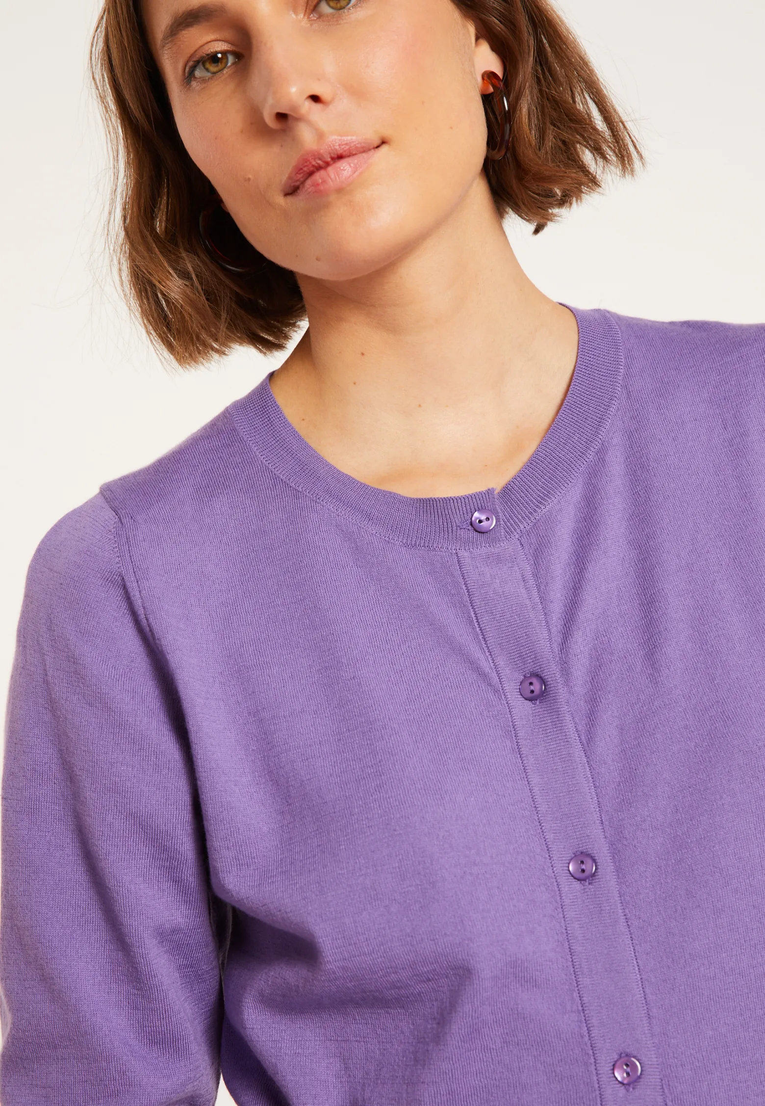 Montagut Cotton round neck cardigan - Manel