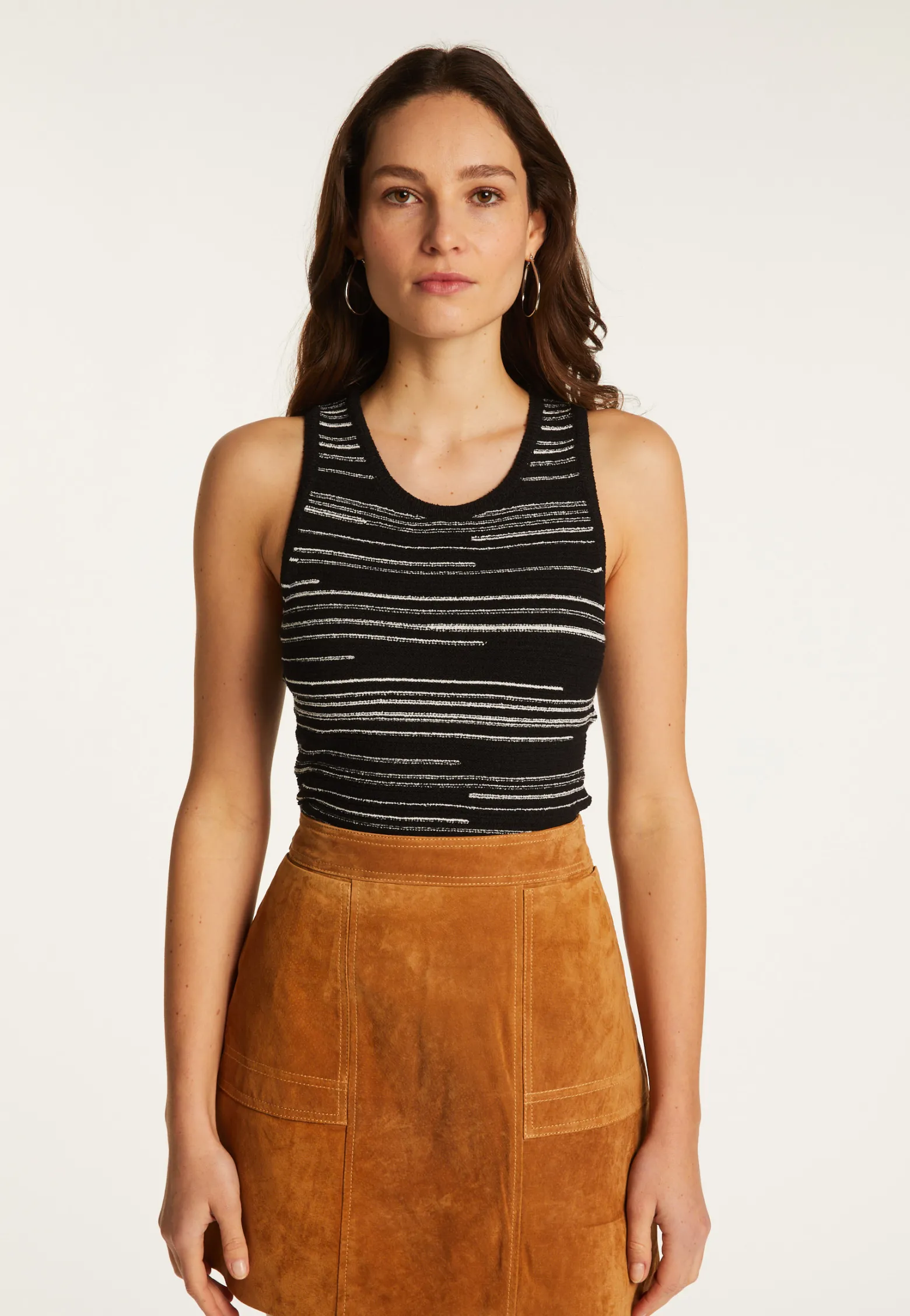 Montagut Cotton Tank Top and Stripes - Doja