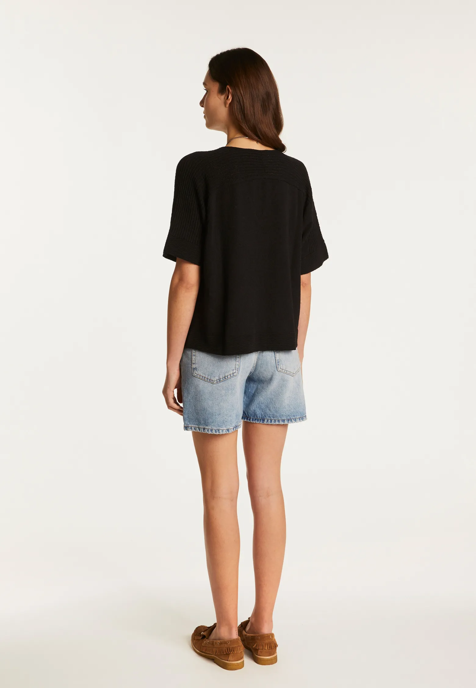 Montagut Cotton V-neck T-shirt - Devy