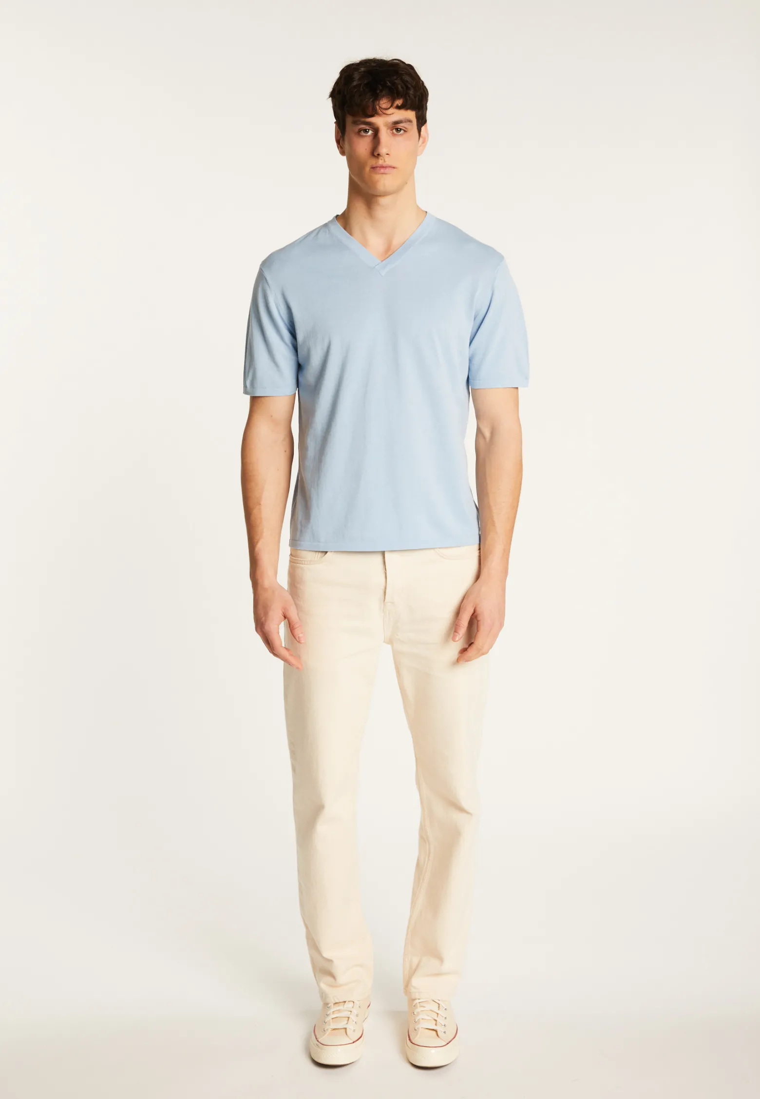 Montagut Cotton V-neck T-shirt - Malo