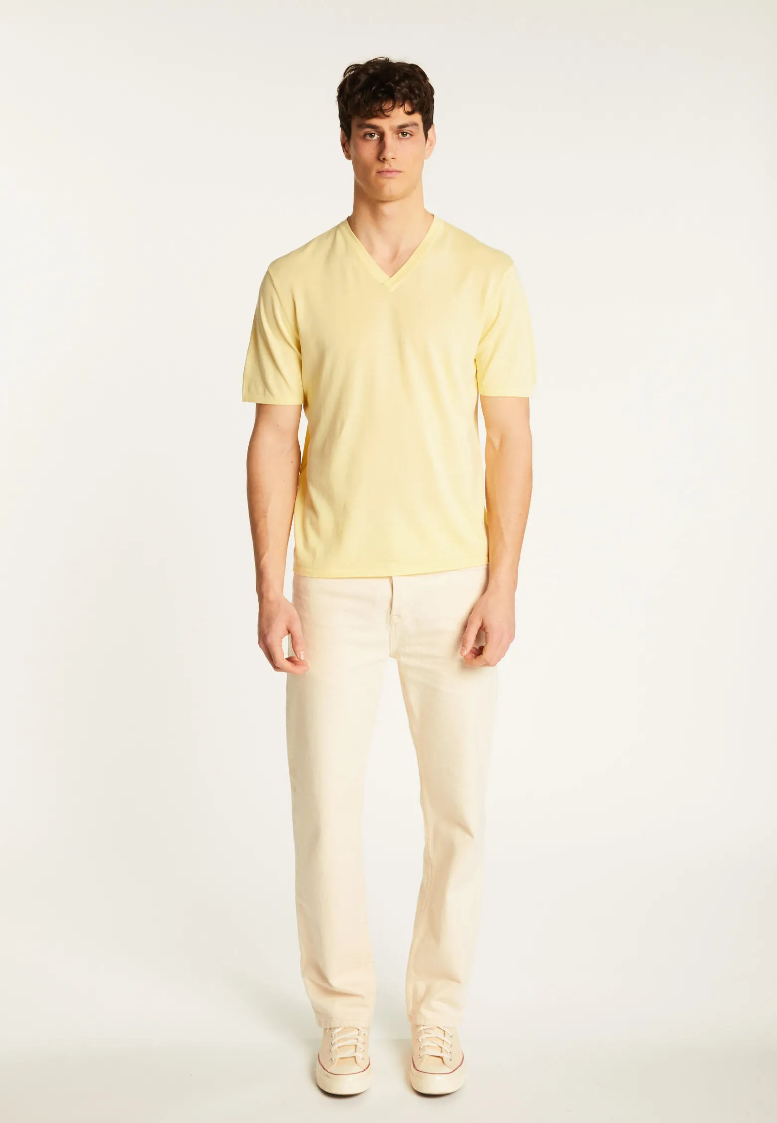 Montagut Cotton V-neck T-shirt - Malo