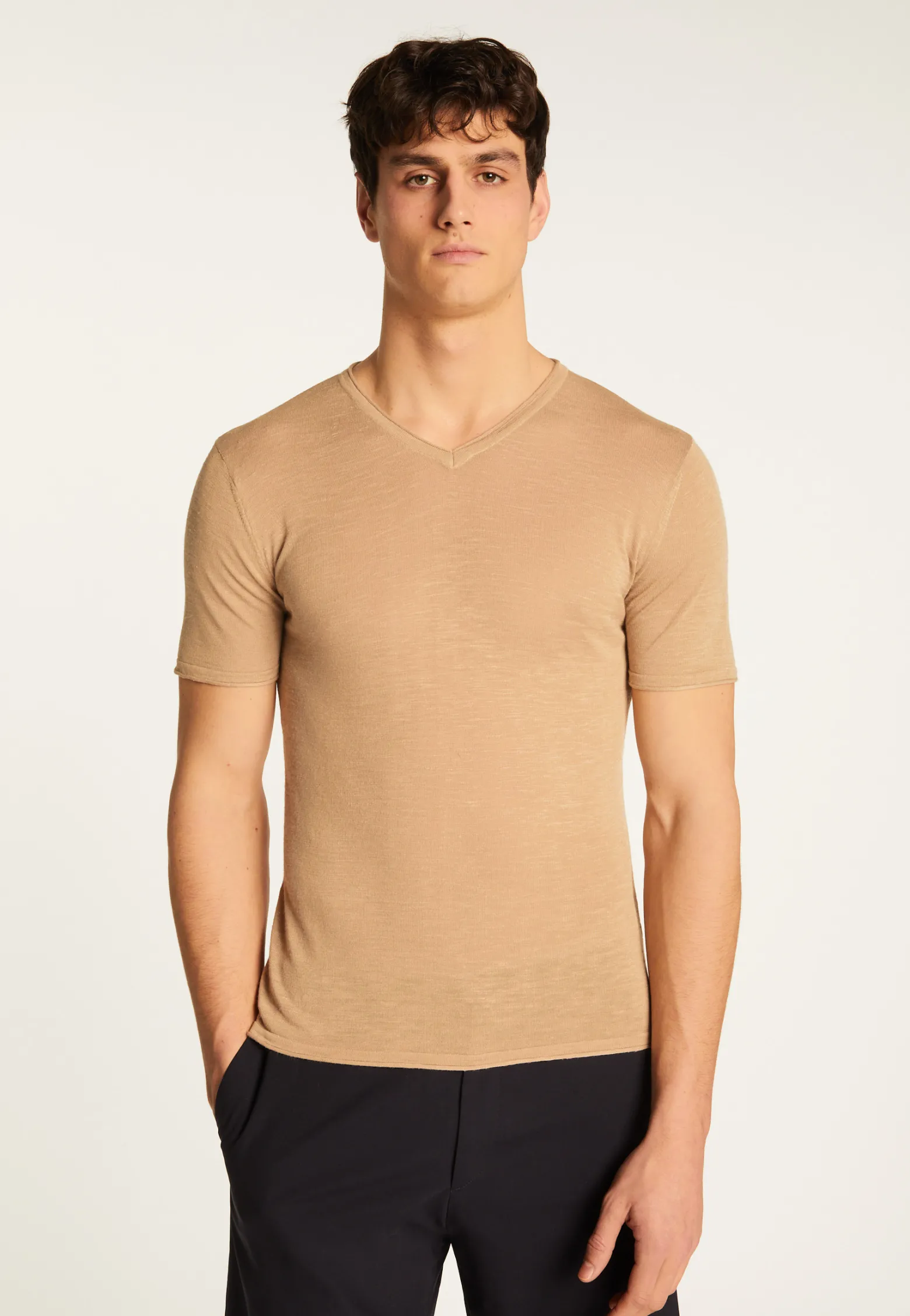 Montagut Cotton V-neck T-shirt - Reuben