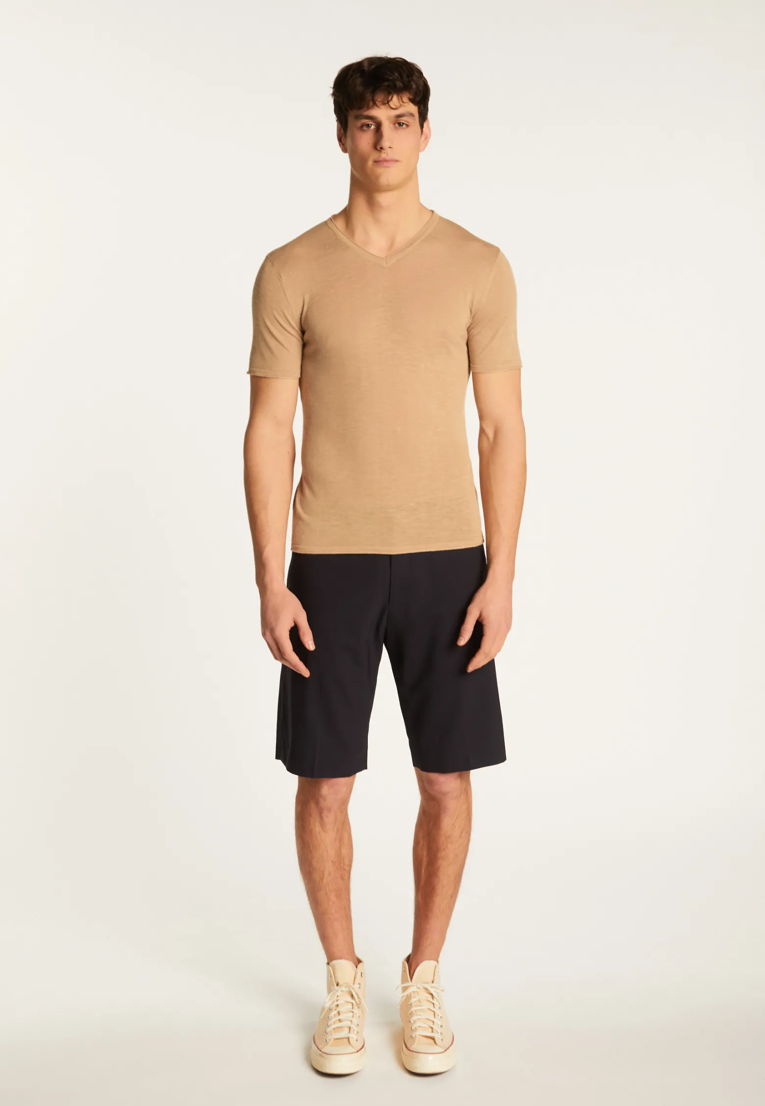 Montagut Cotton V-neck T-shirt - Reuben