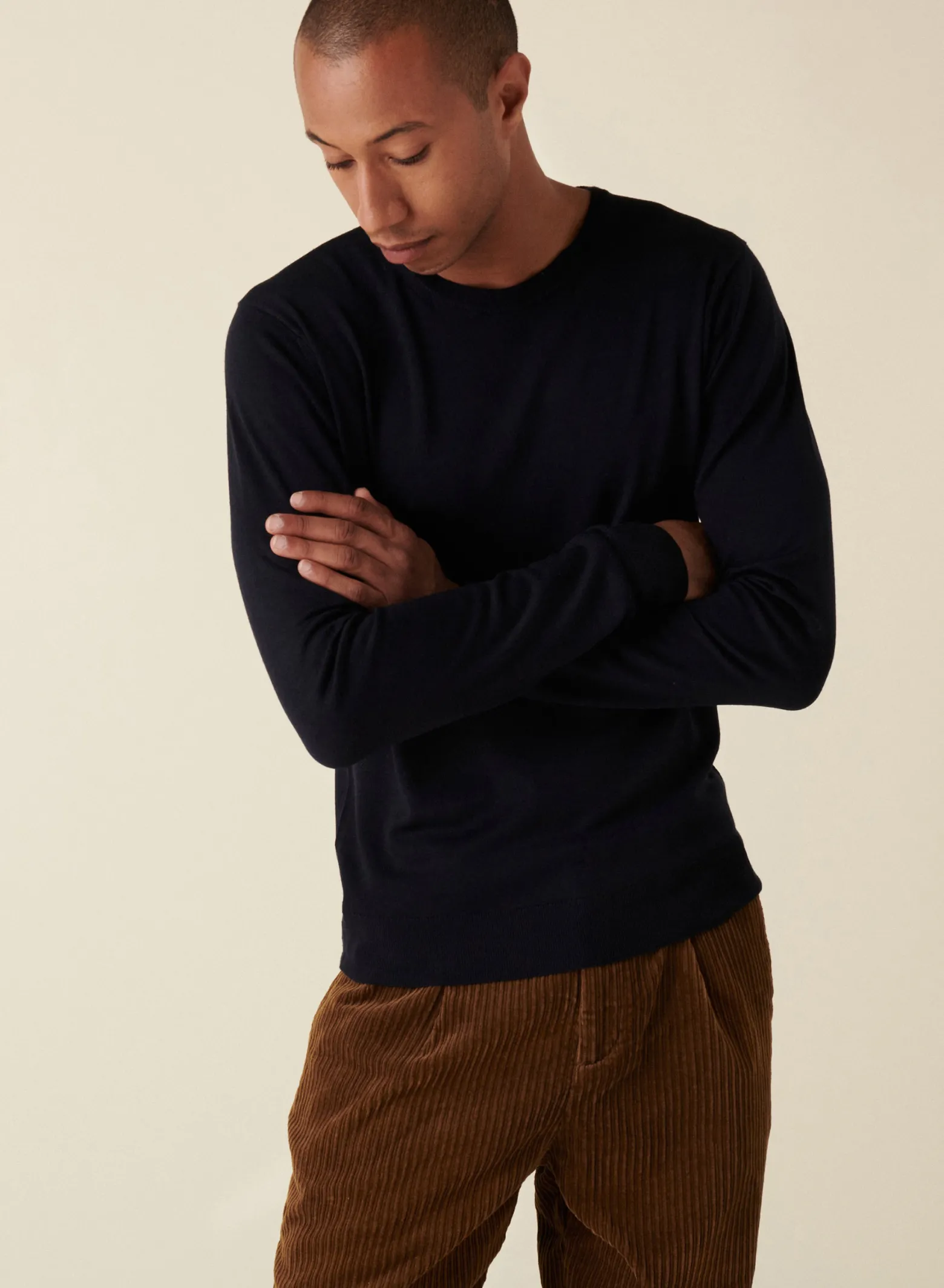 Montagut Crew neck sweater with logo in merino wool - Eddie