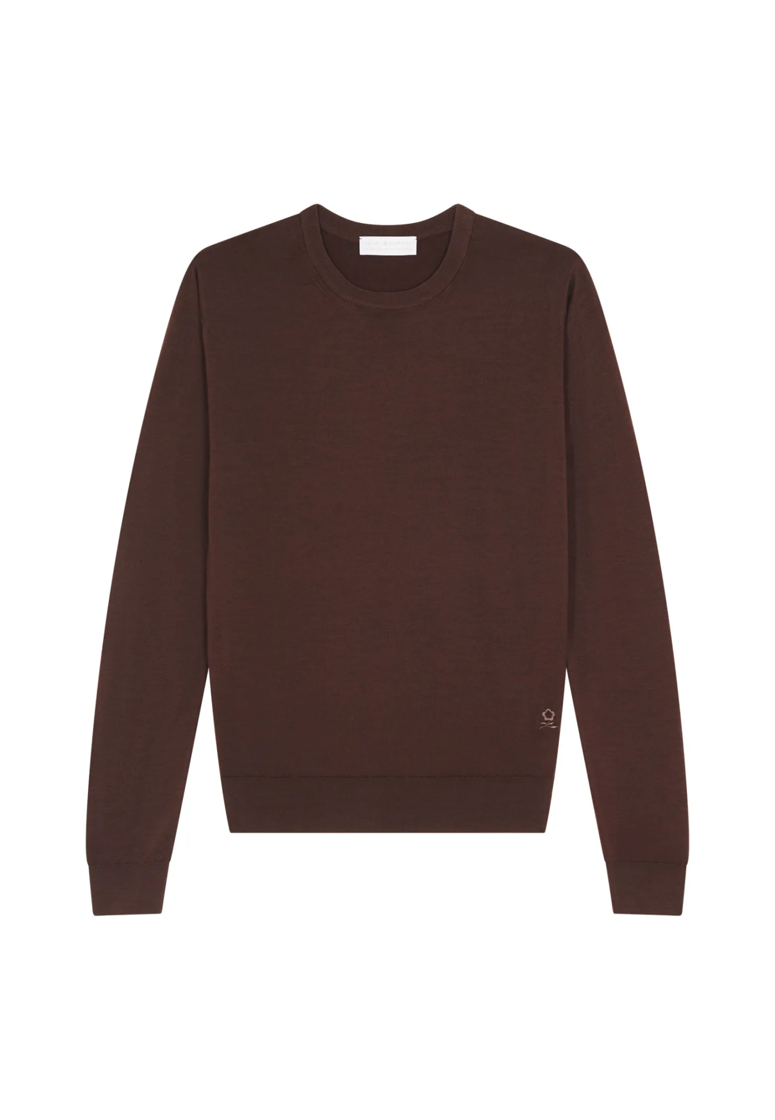 Montagut Crew neck sweater with logo in merino wool - Eddie