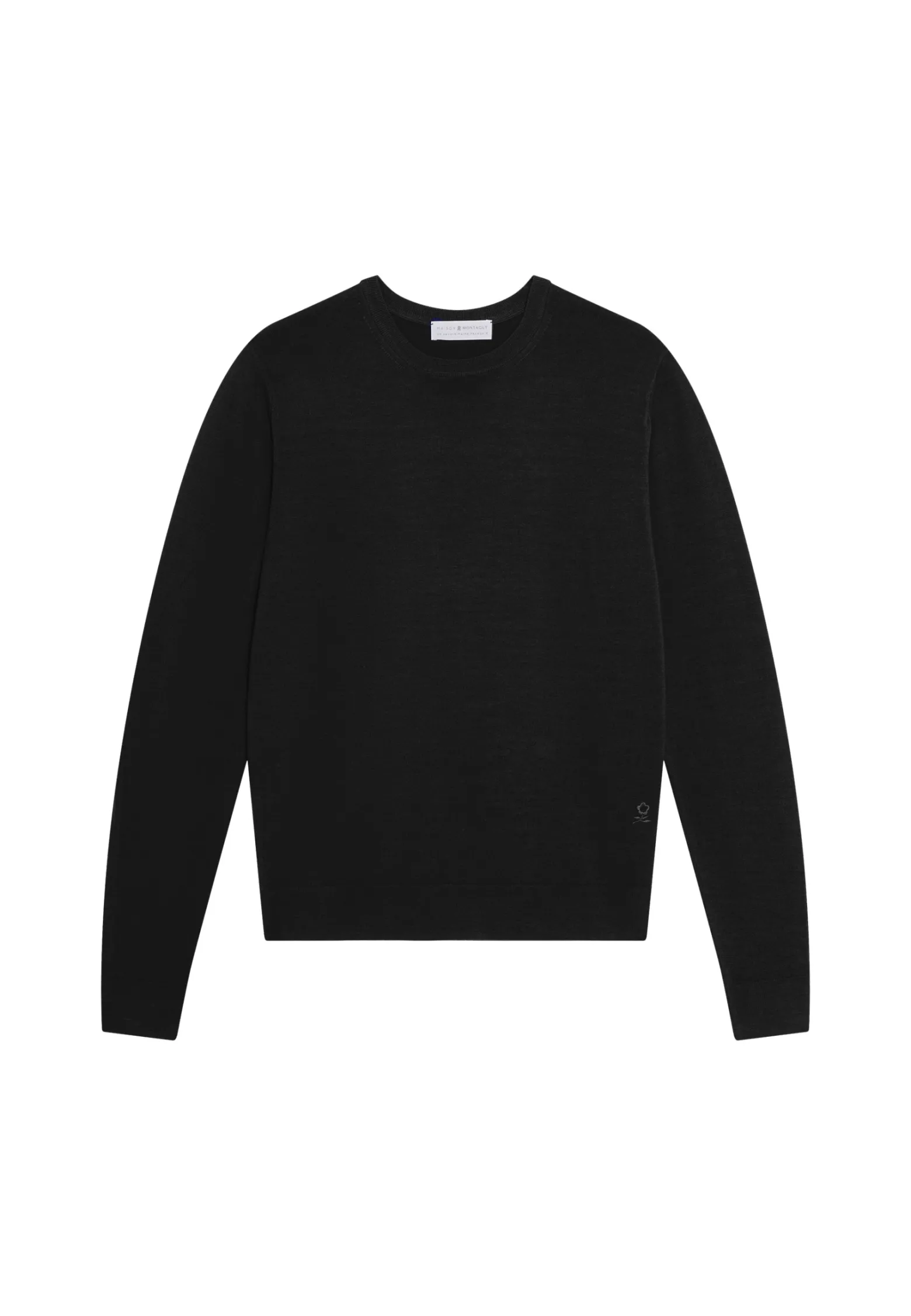 Montagut Crew neck sweater with logo in merino wool - Eddie