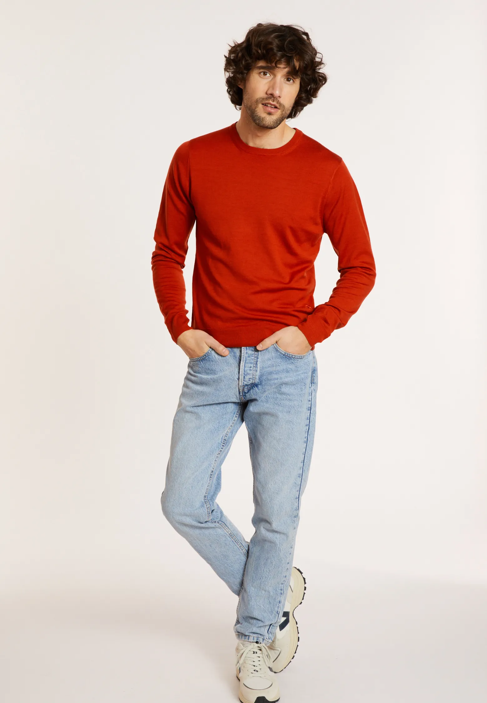 Montagut Crew neck sweater with logo in merino wool - Eddie