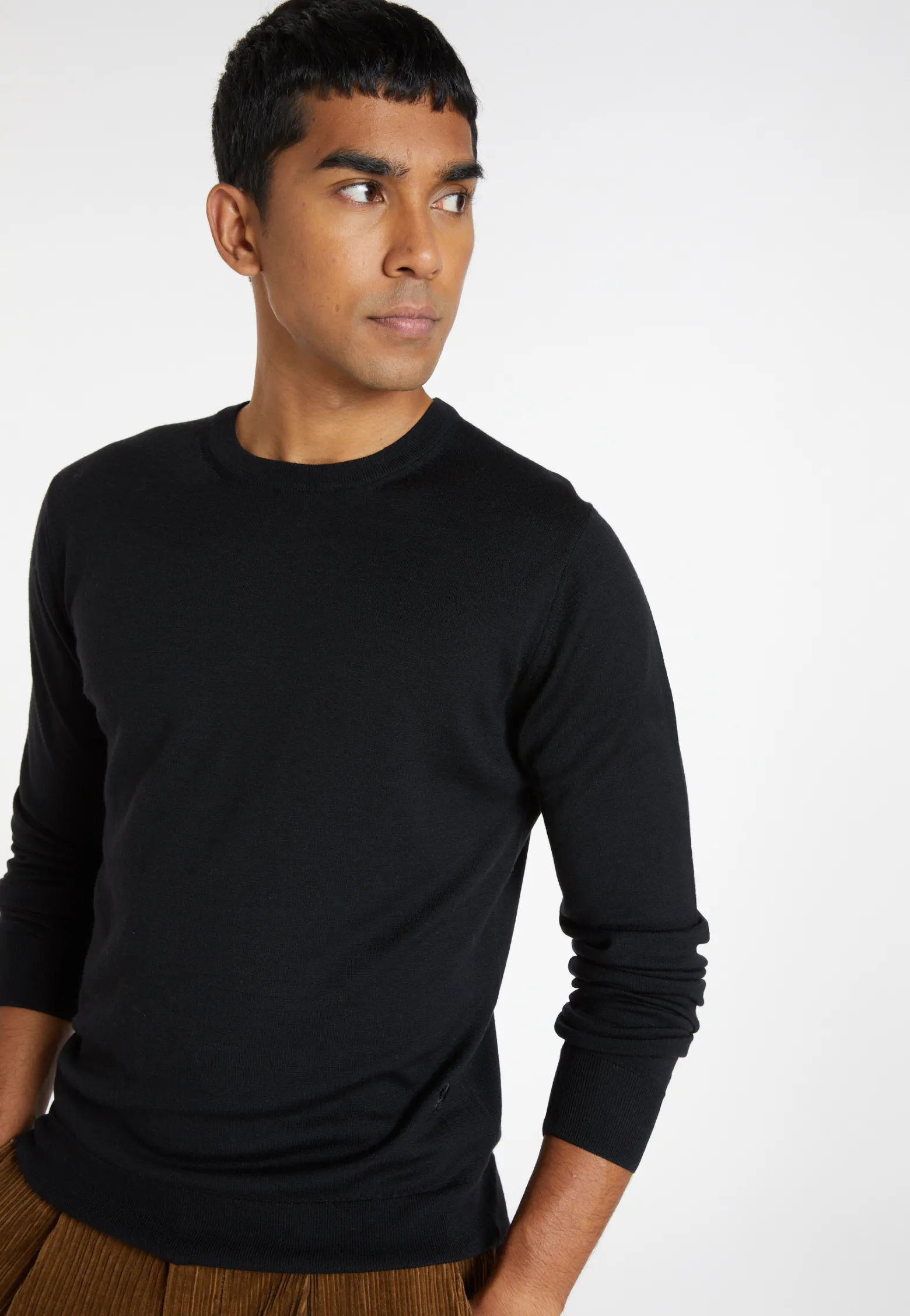 Montagut Crew neck sweater with logo in merino wool - Eddie