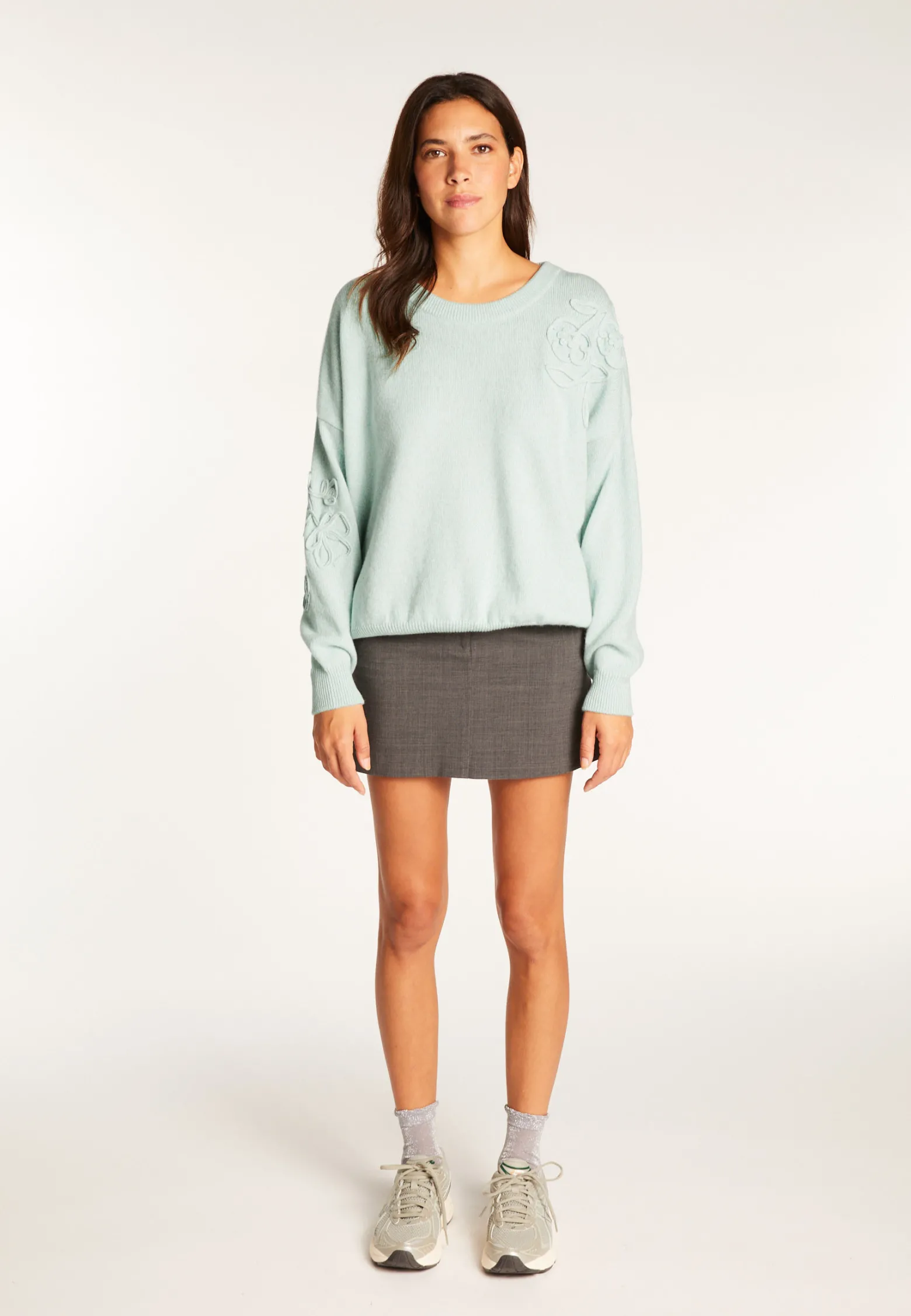 Montagut Embroidery sweater in wool and cashmere - Rachel